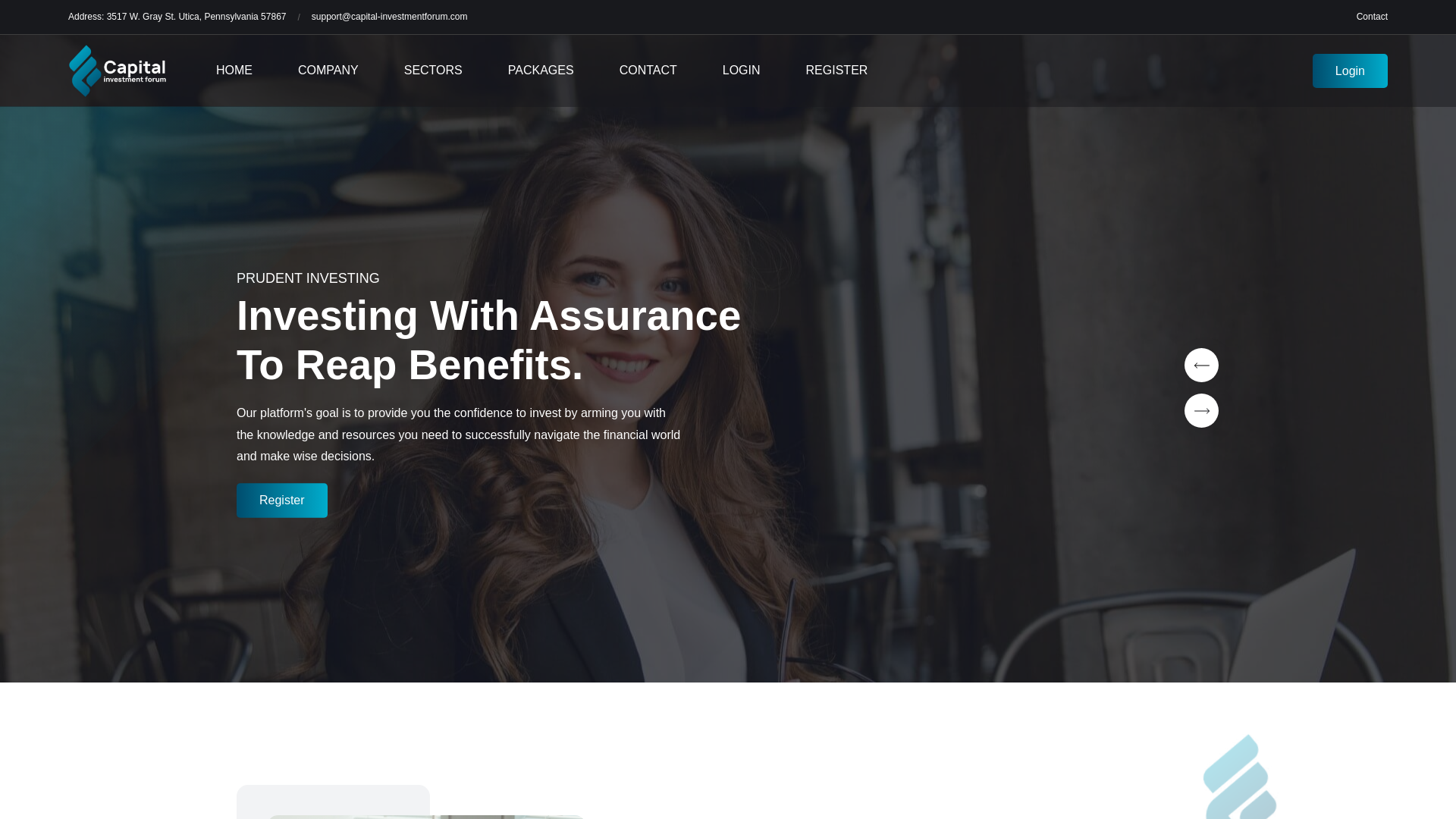 website screenshot of https://capital-investmentforum.com
