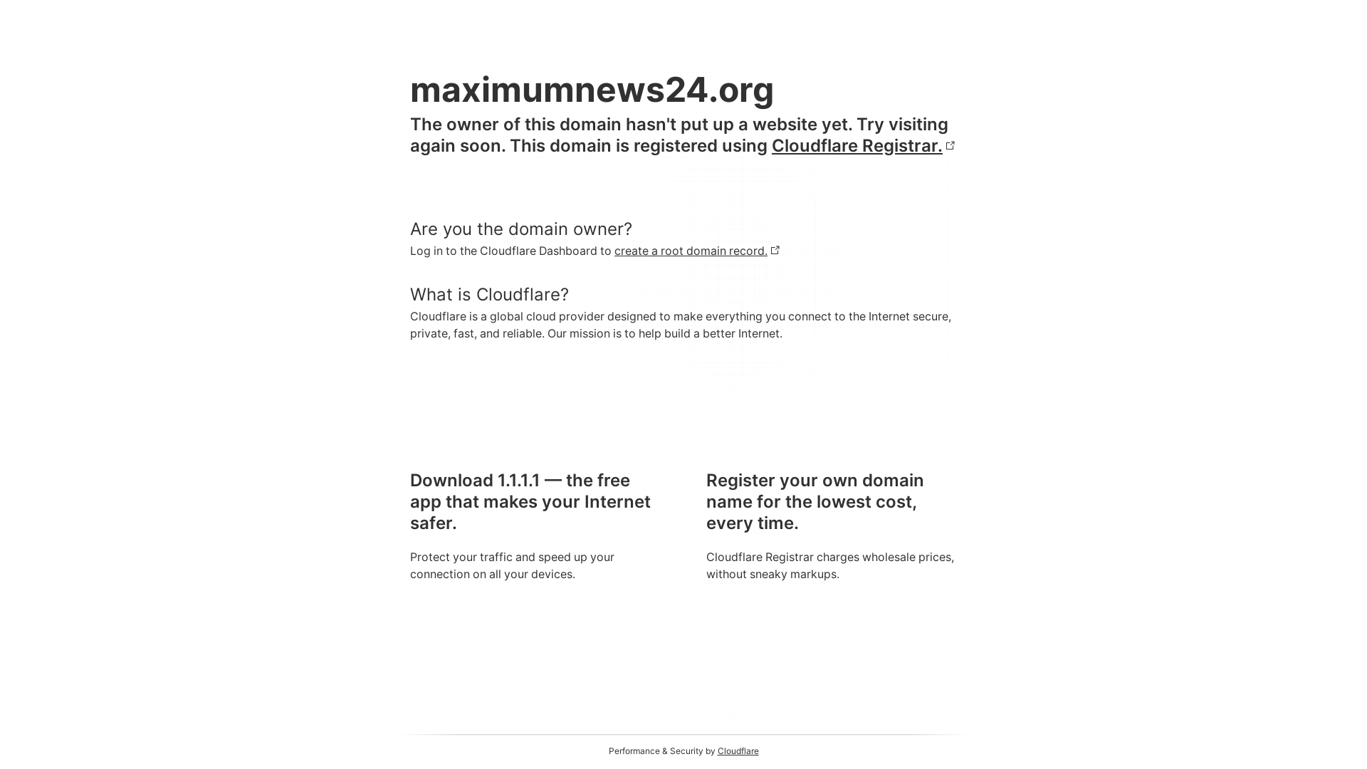 website screenshot of https://maximumnews24.org/