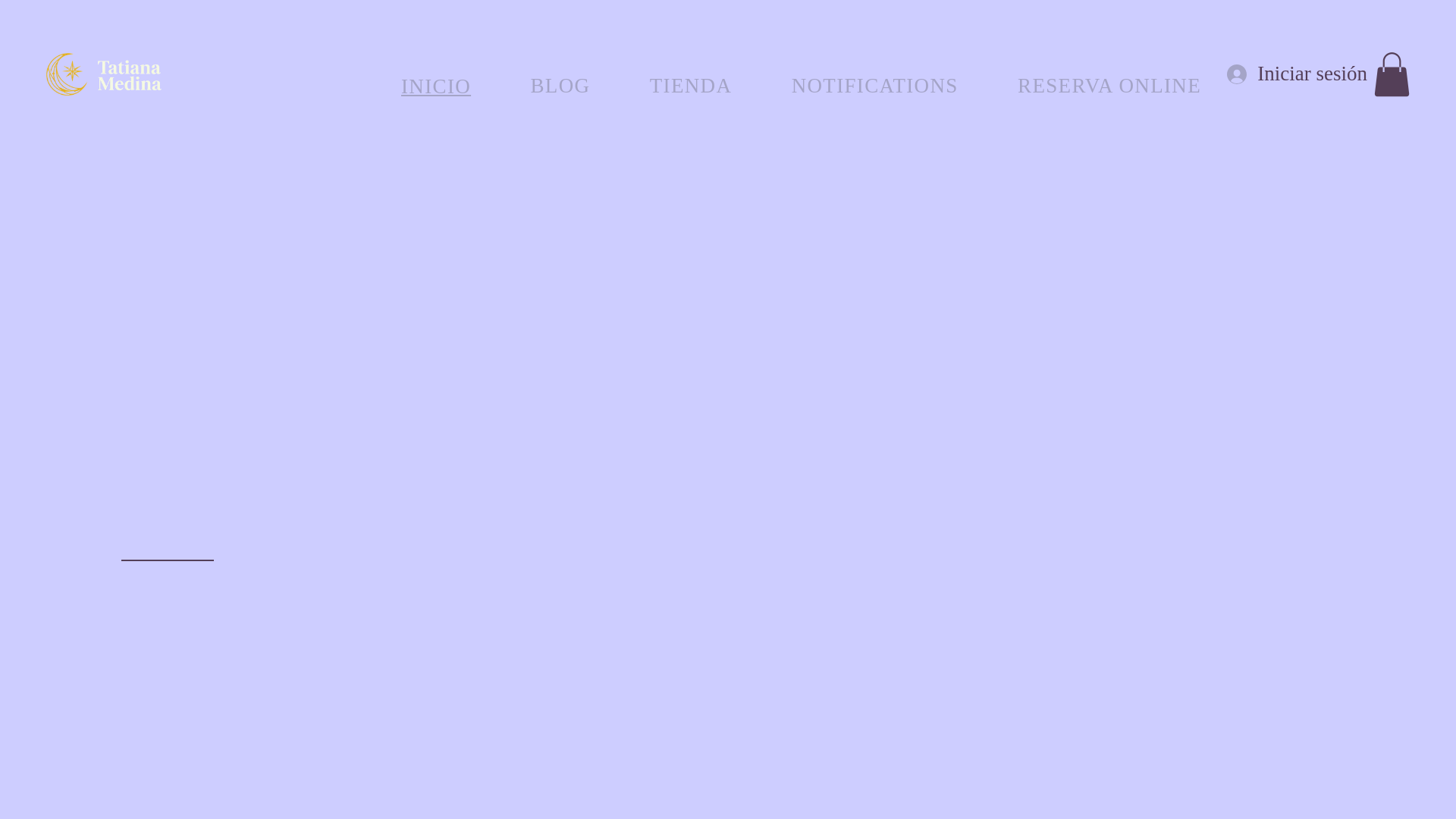 website screenshot of https://tatianamedinatarot.com/