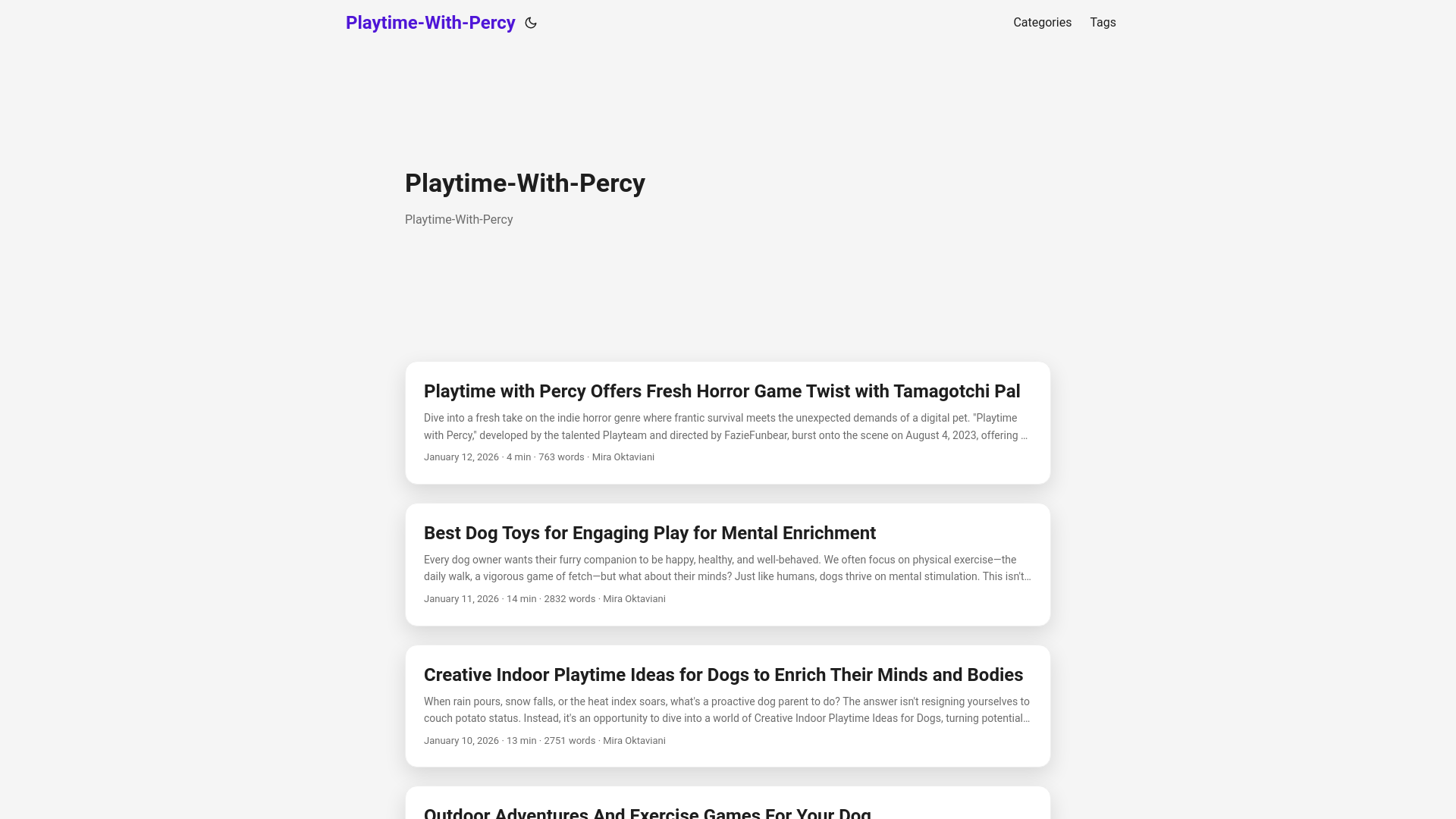 website screenshot of https://playtime-with-percy.pages.dev/
