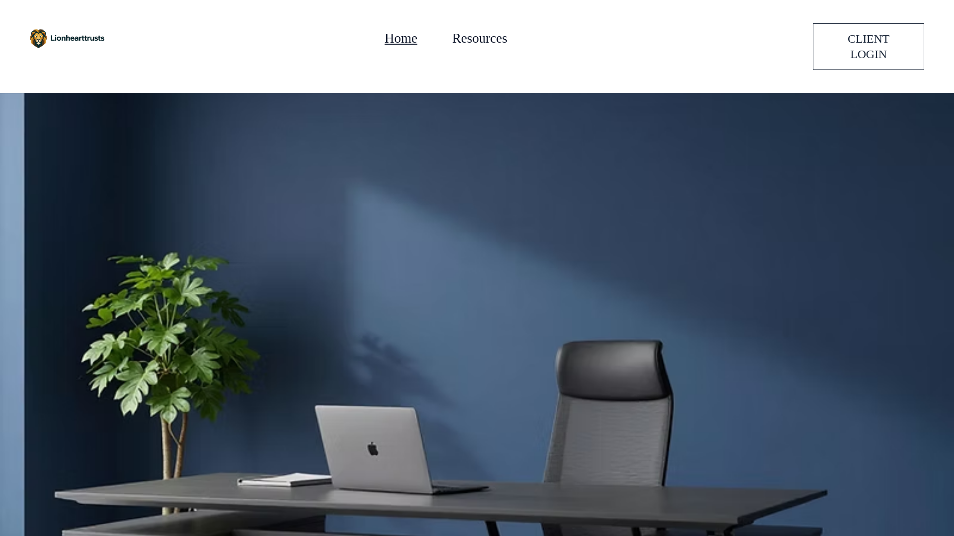 website screenshot of https://lionhearttrusts.com/