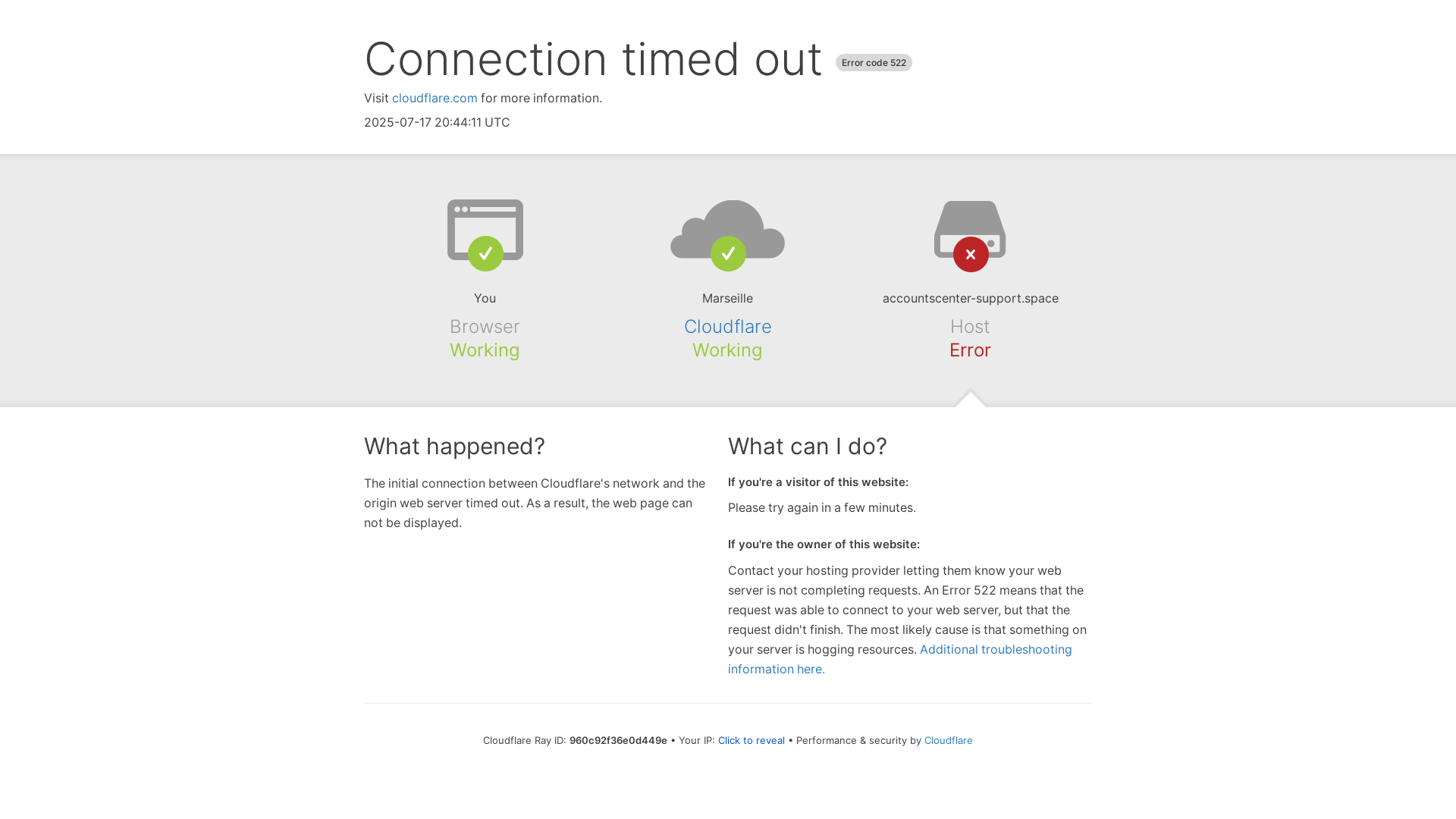 website screenshot of https://accountscenter-support.space/