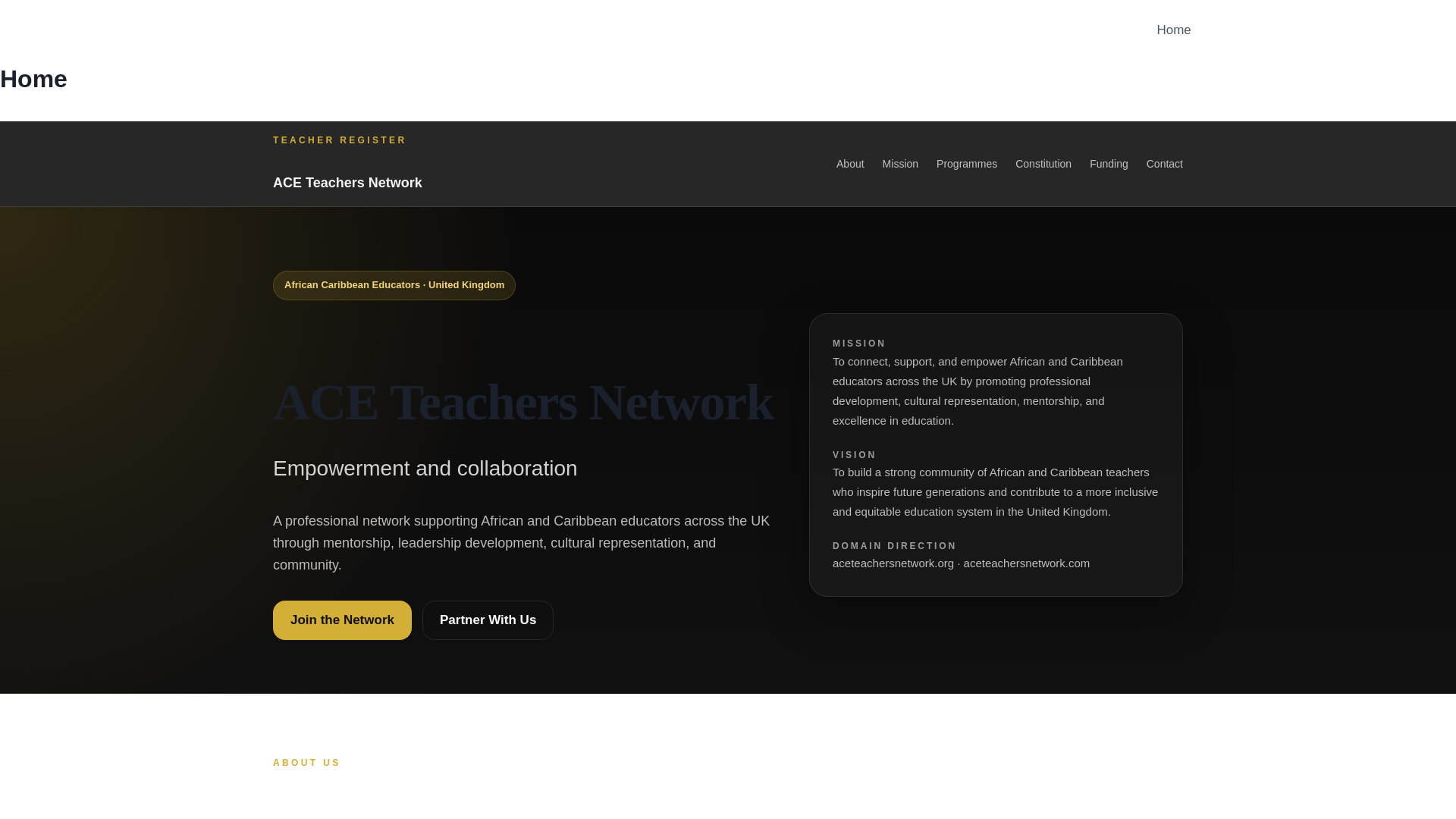 website screenshot of https://aceteachersnetwork.com