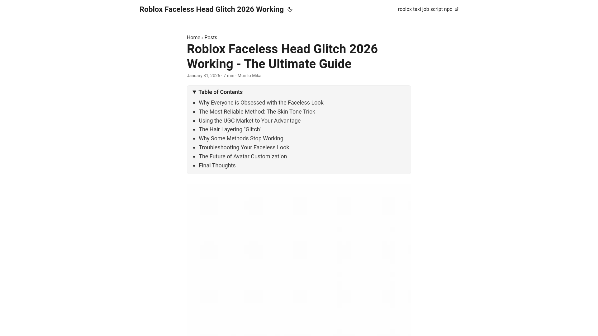 website screenshot of https://robloxfacelessheadglitch2026working.pages.dev/