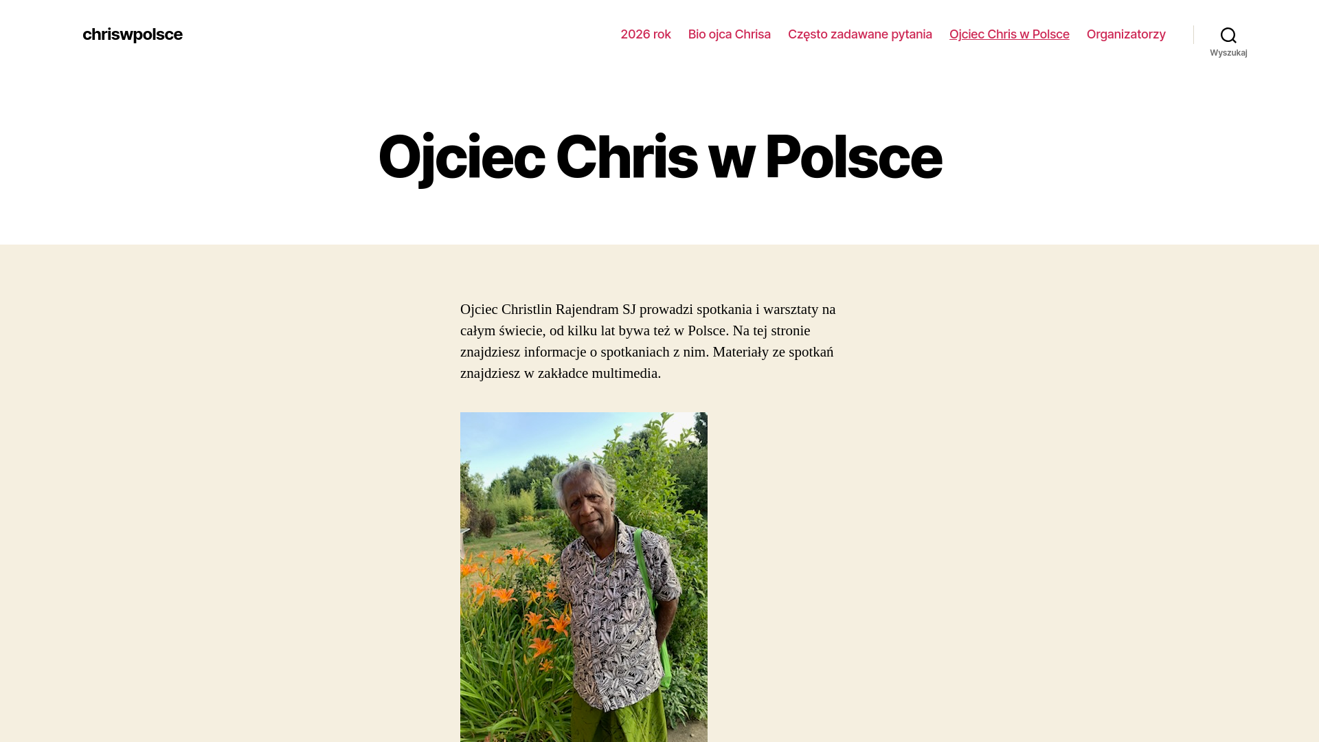 website screenshot of https://chriswpolsce.pl/