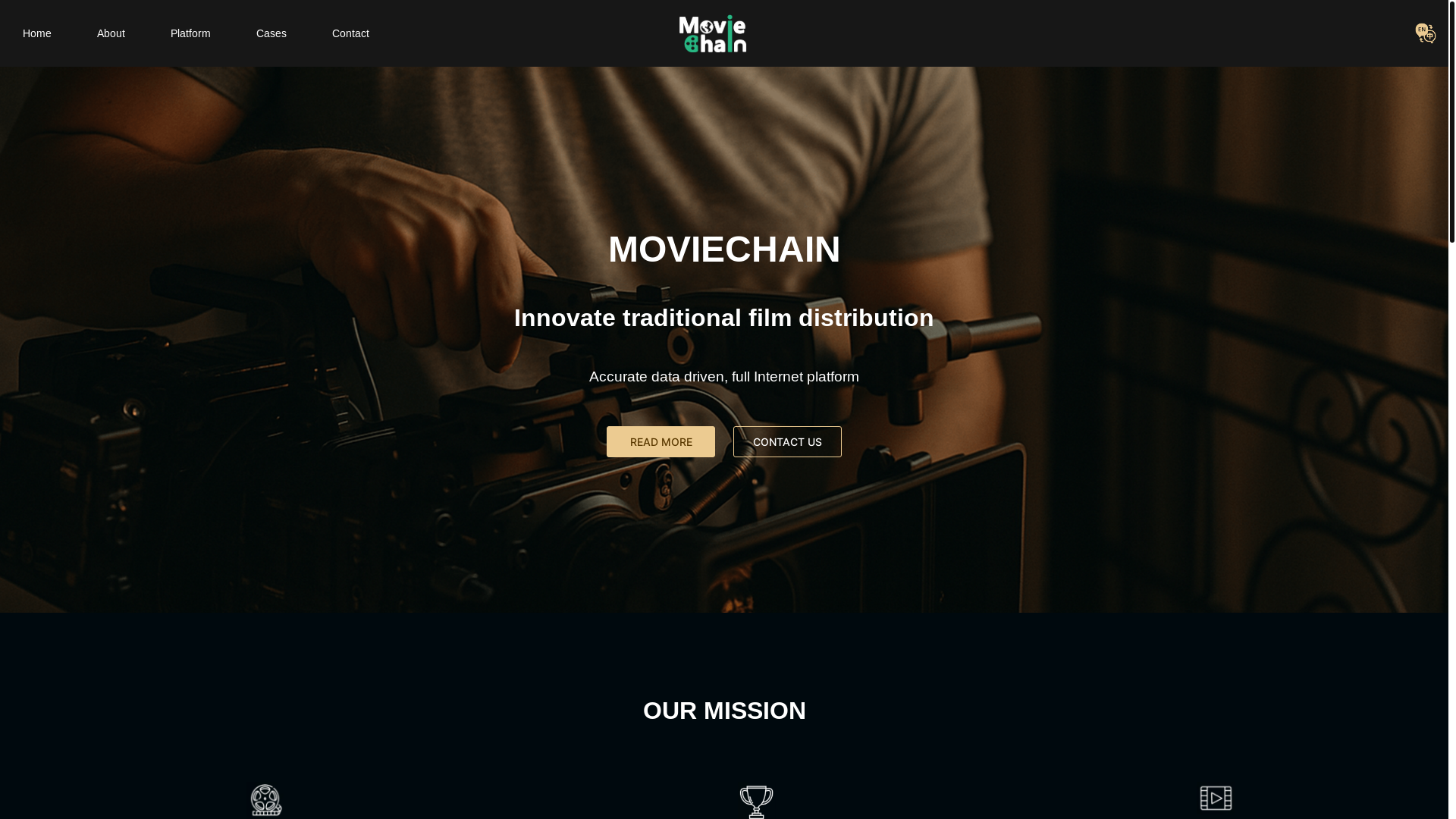 website screenshot of https://moviechain.online/