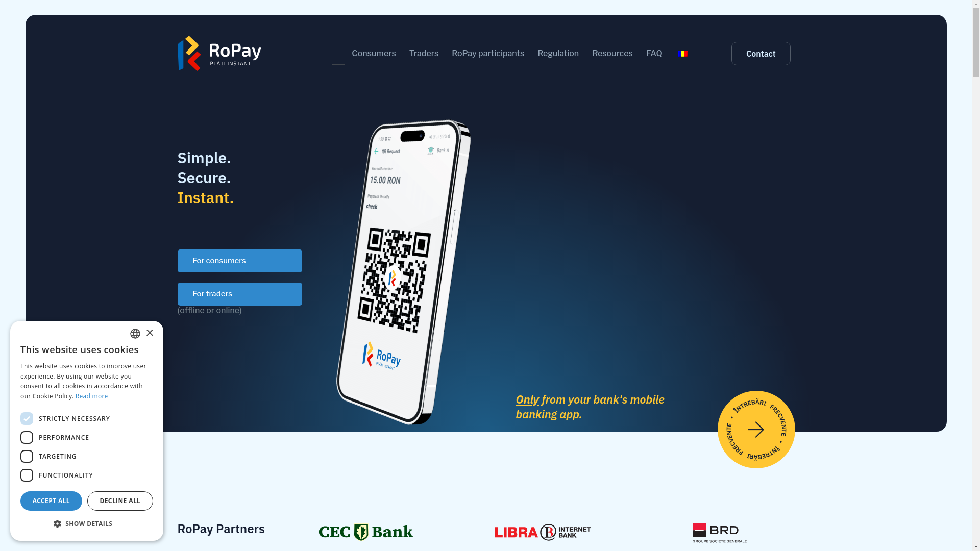 website screenshot of https://www.ropay.ro/en/