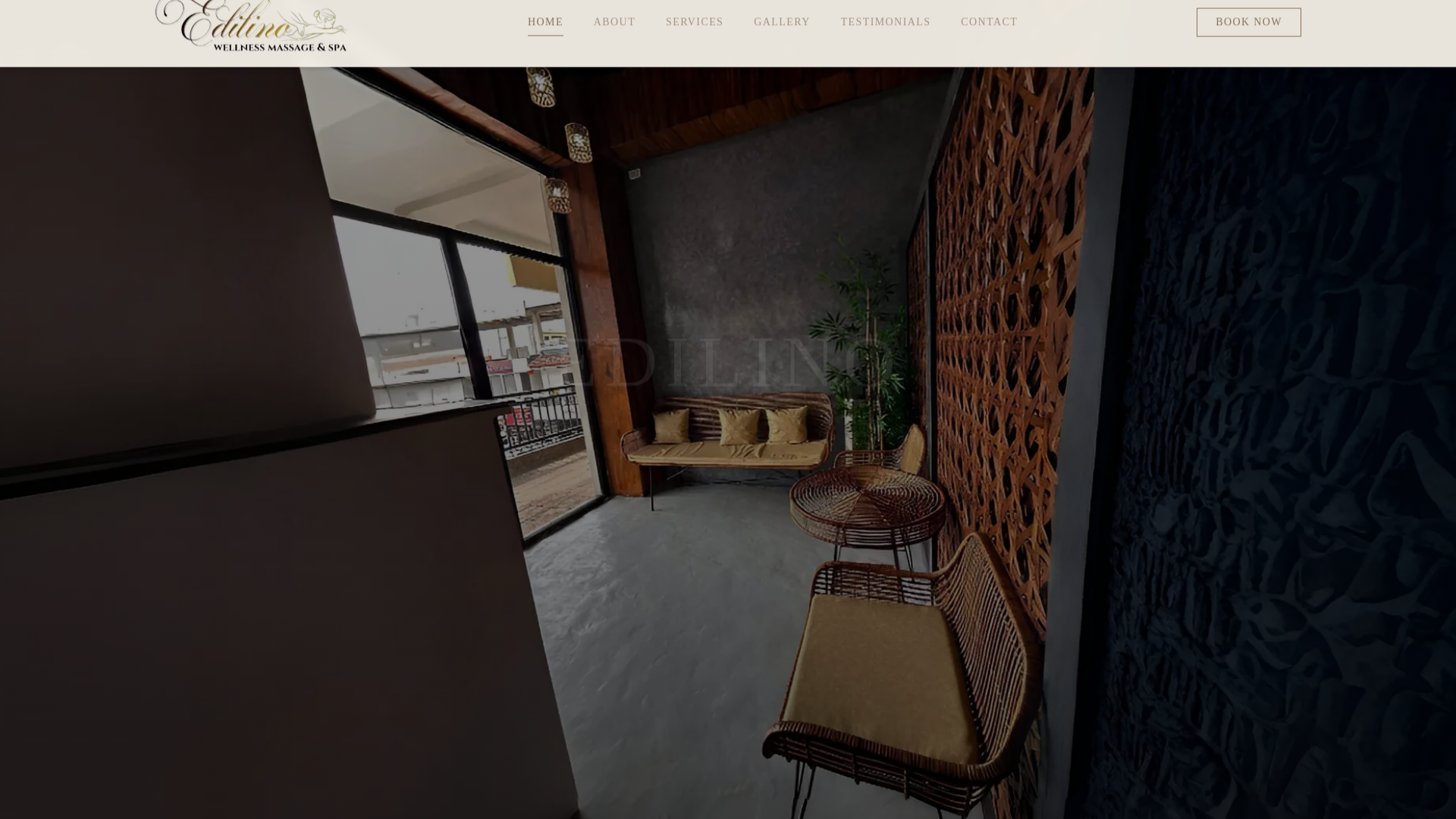 website screenshot of https://edilinowellnessmassageandspa.site/