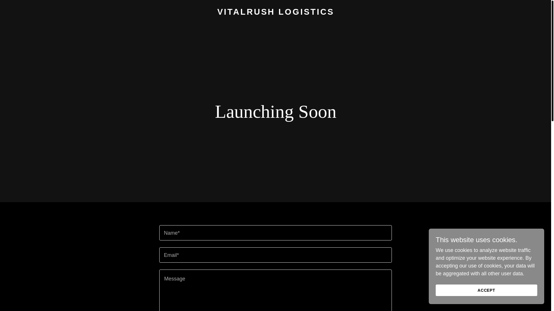 website screenshot of https://vitalrushlogistics.org/