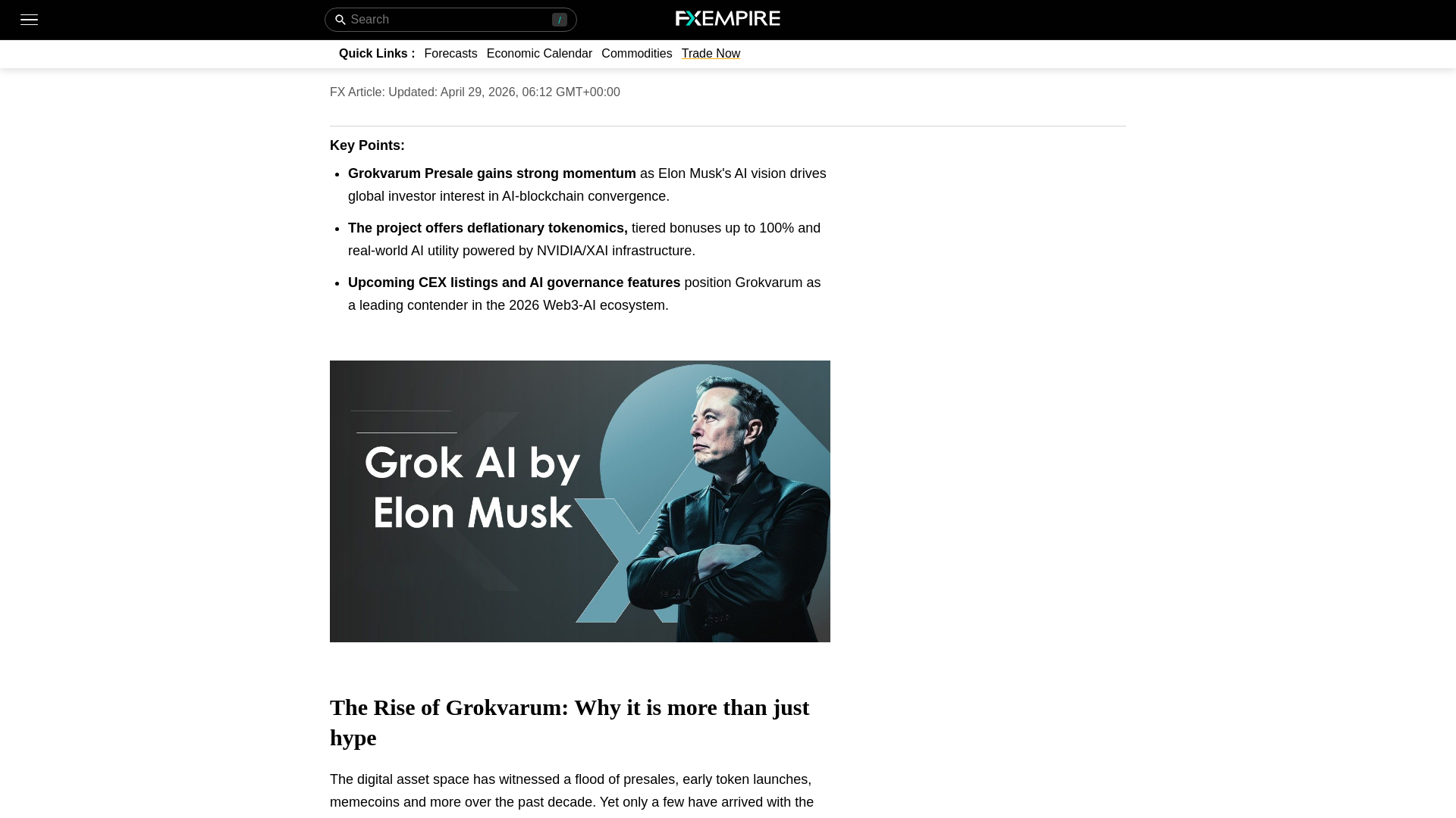 website screenshot of https://blogfxempire.com/