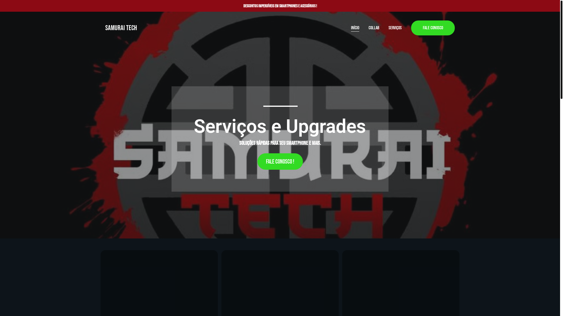 website screenshot of https://samuraitech.shop/