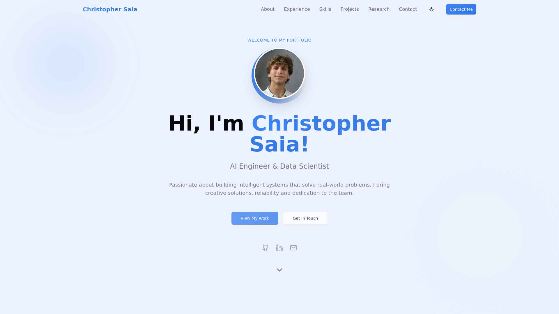 website screenshot of https://chrissaia.pages.dev/