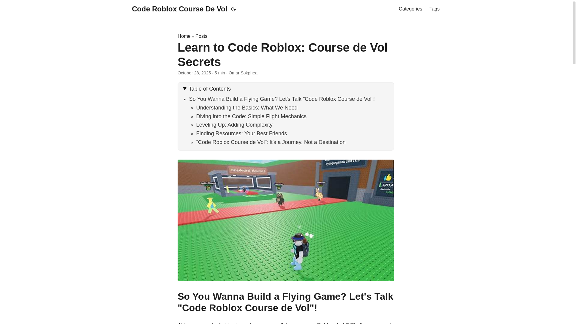 website screenshot of https://code-roblox-course-de-vol.pages.dev/