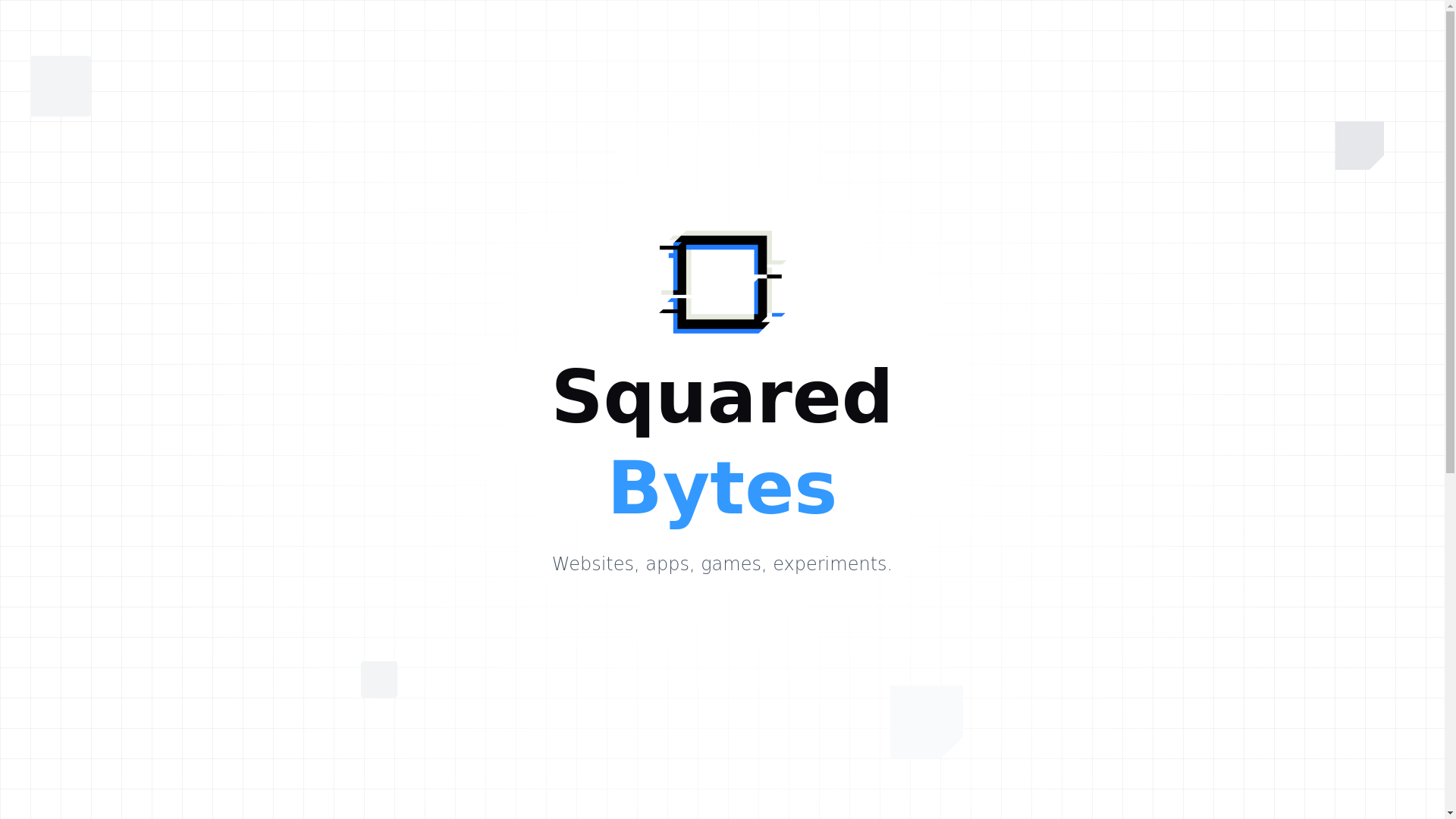 website screenshot of https://squaredbytes.nz/