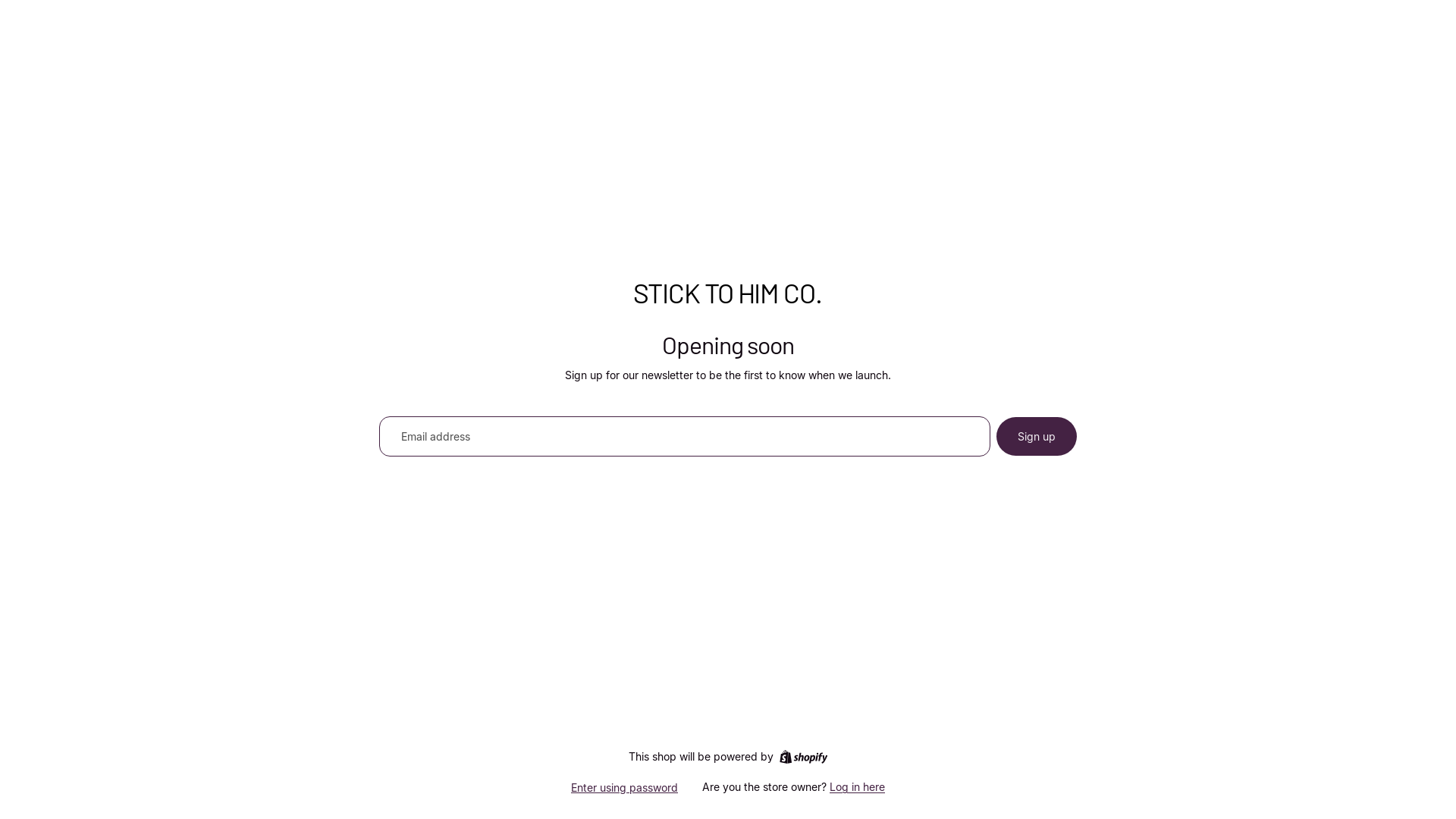 website screenshot of https://sticktohimco.com/