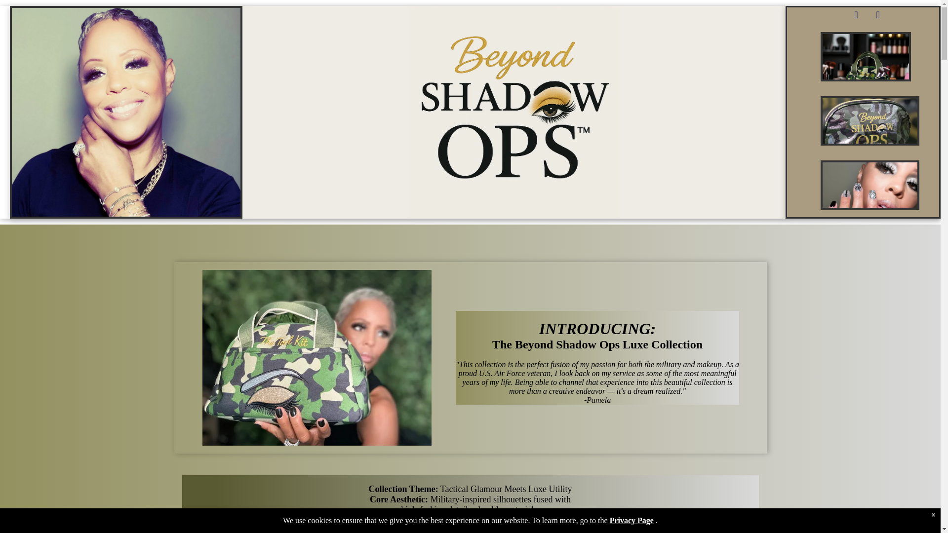 website screenshot of https://beyondshadowbrand.com/