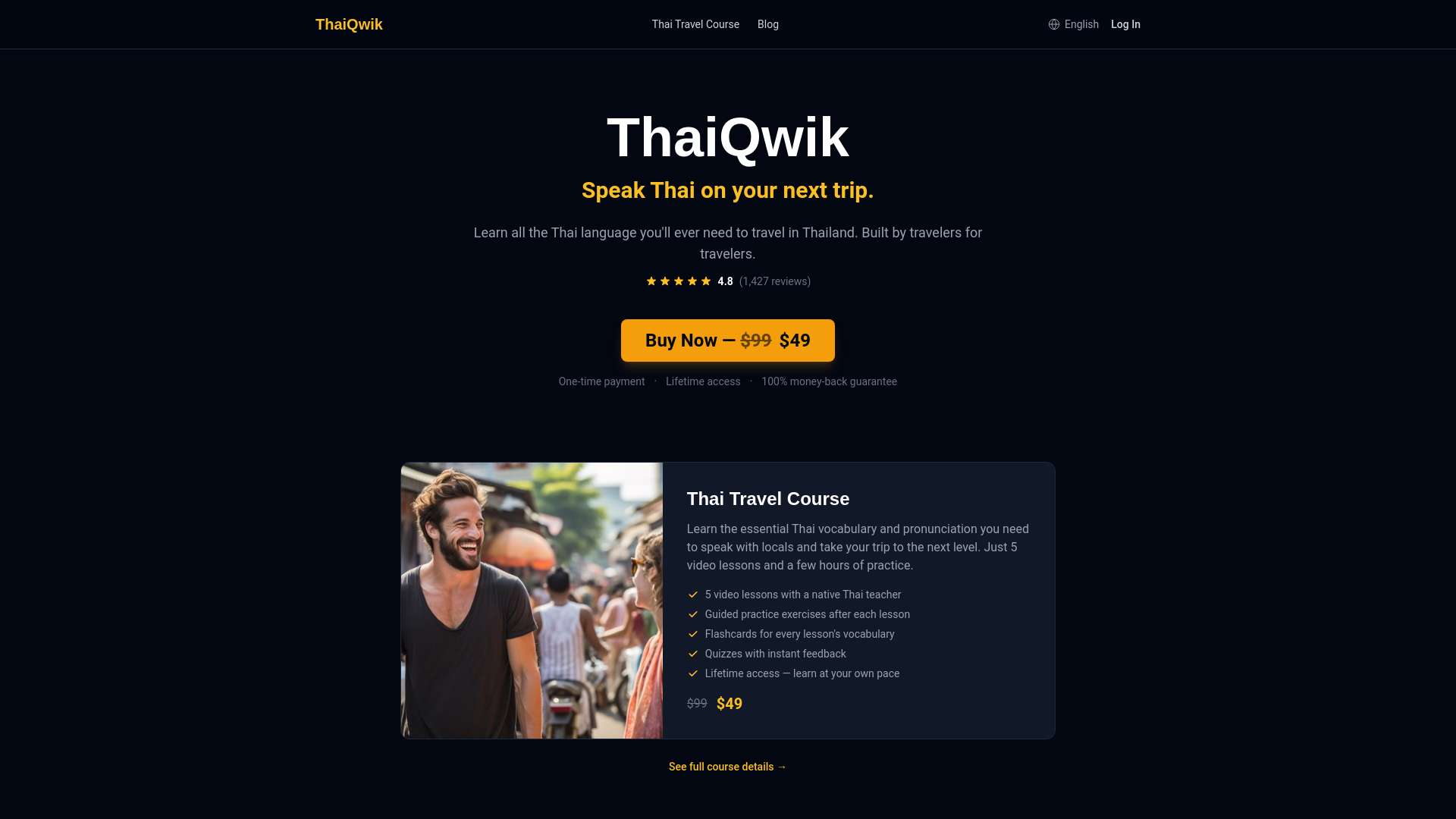 website screenshot of https://thaiqwik.com/