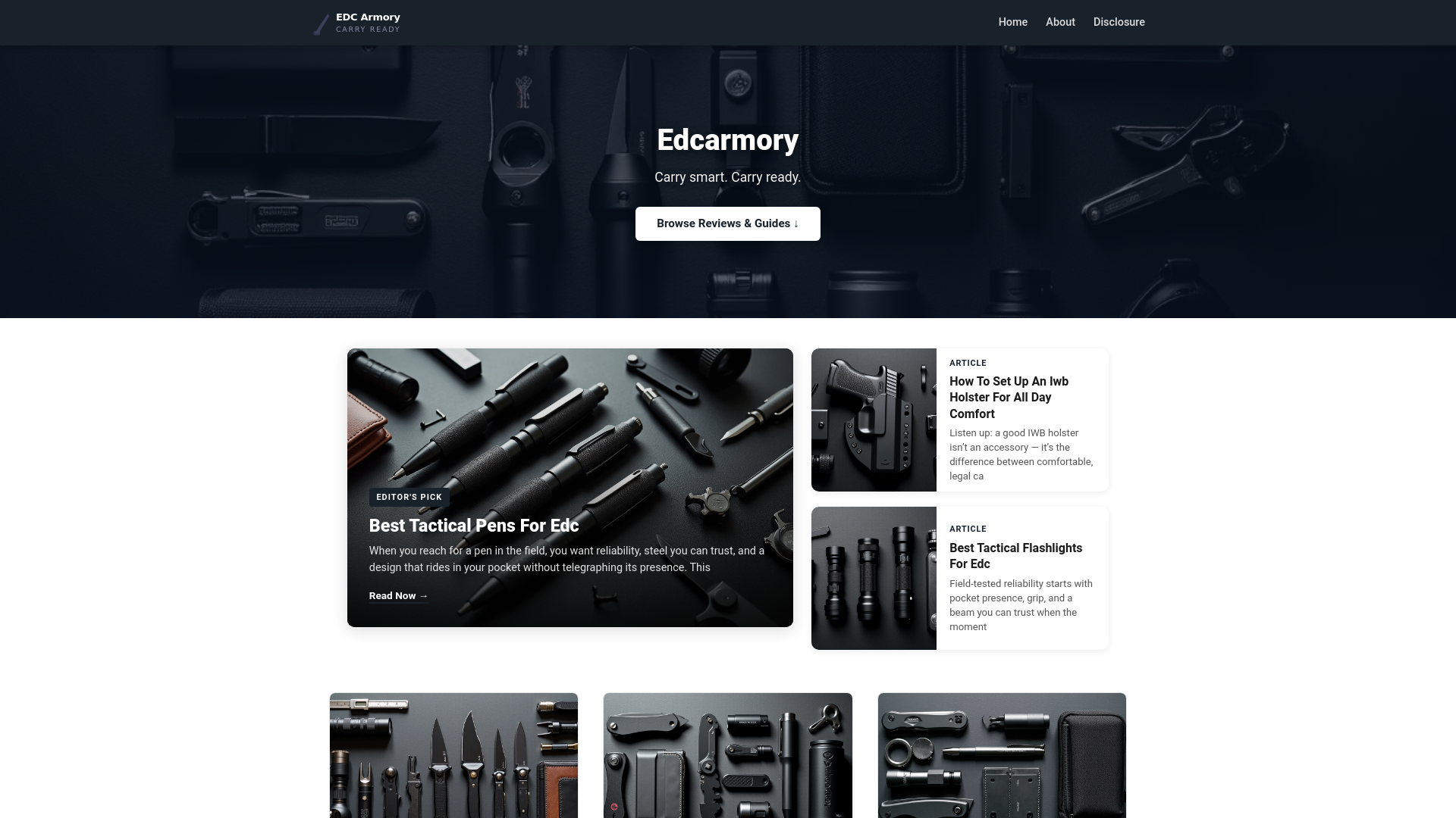 website screenshot of https://edcarmory-com.pages.dev/