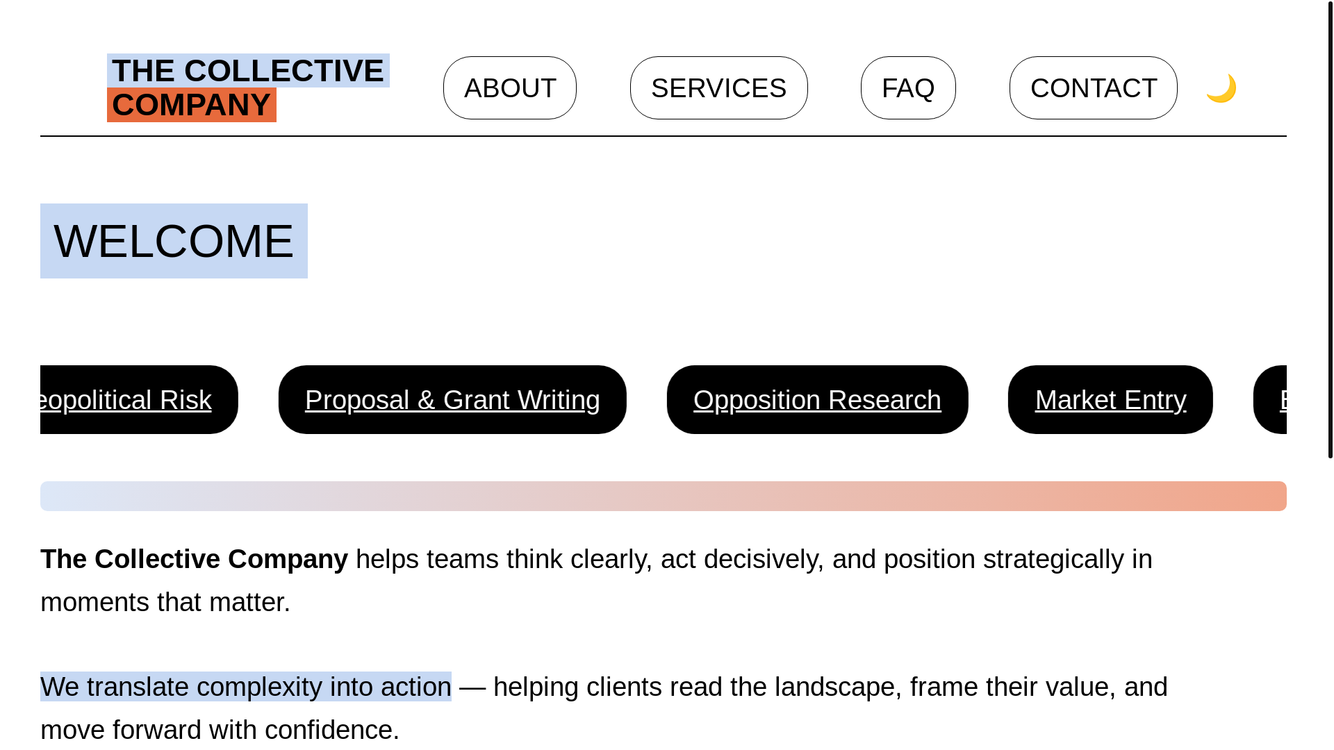 website screenshot of https://thecollective-company.pages.dev/