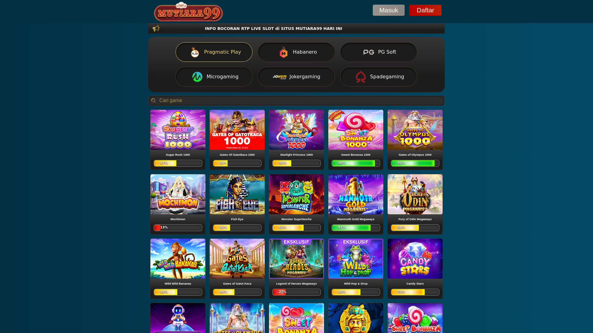 website screenshot of https://rtp2x-mutiara99.pages.dev/