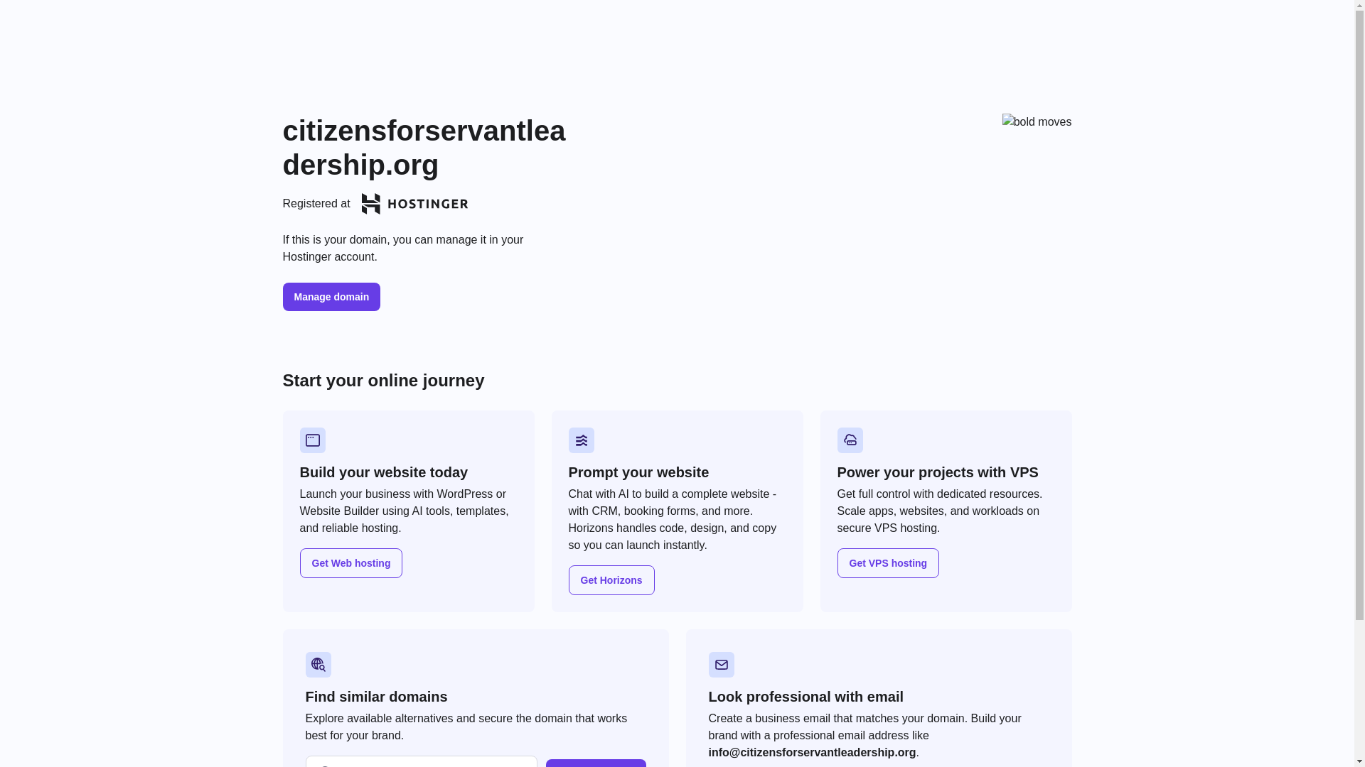 website screenshot of https://citizensforservantleadership.org/