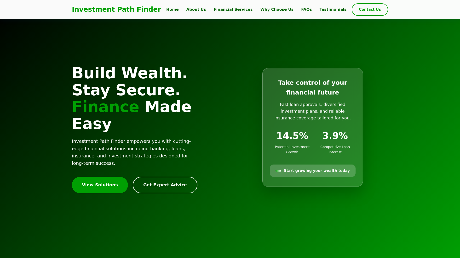website screenshot of https://investmentpathfinder.info/