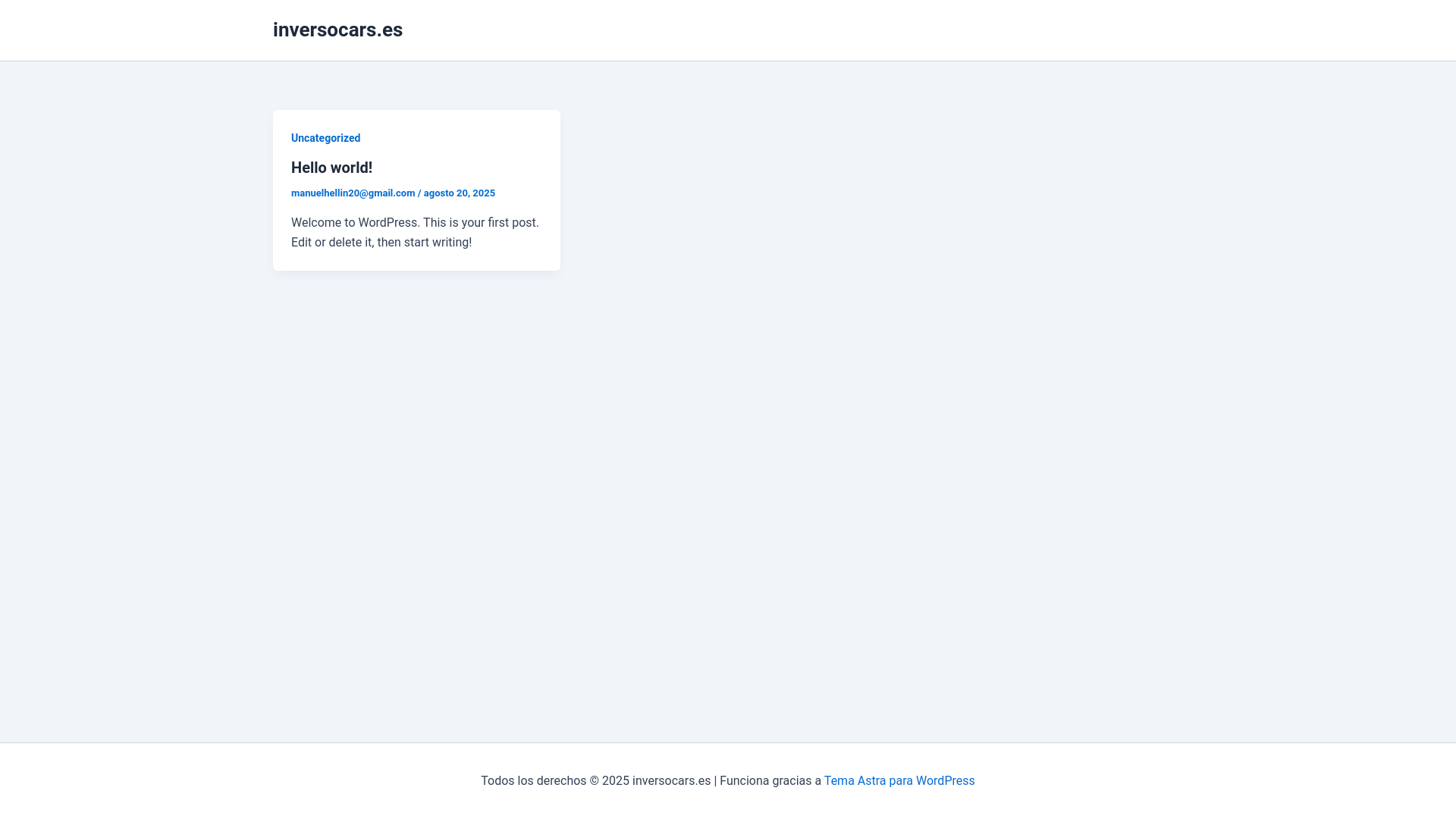 website screenshot of https://inversocars.es/