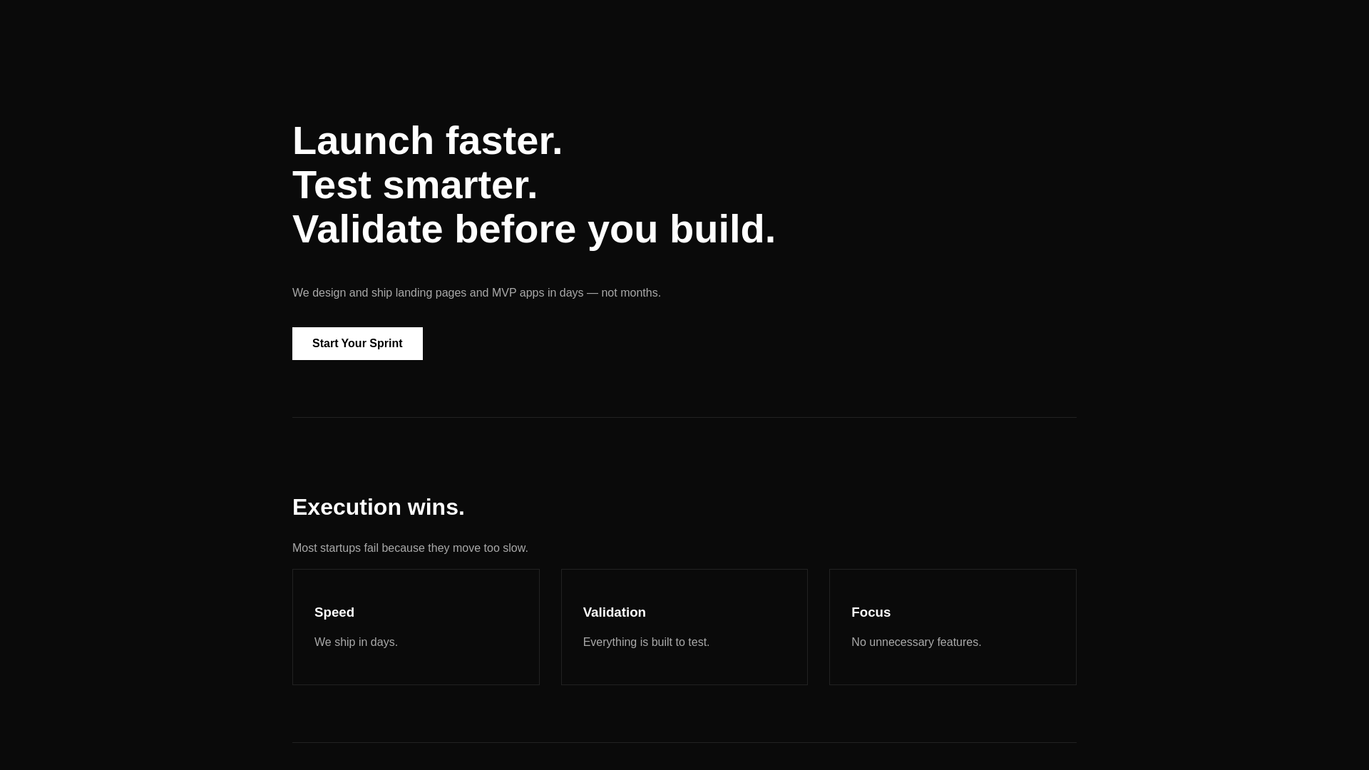 website screenshot of https://sprint-mvp.pages.dev/