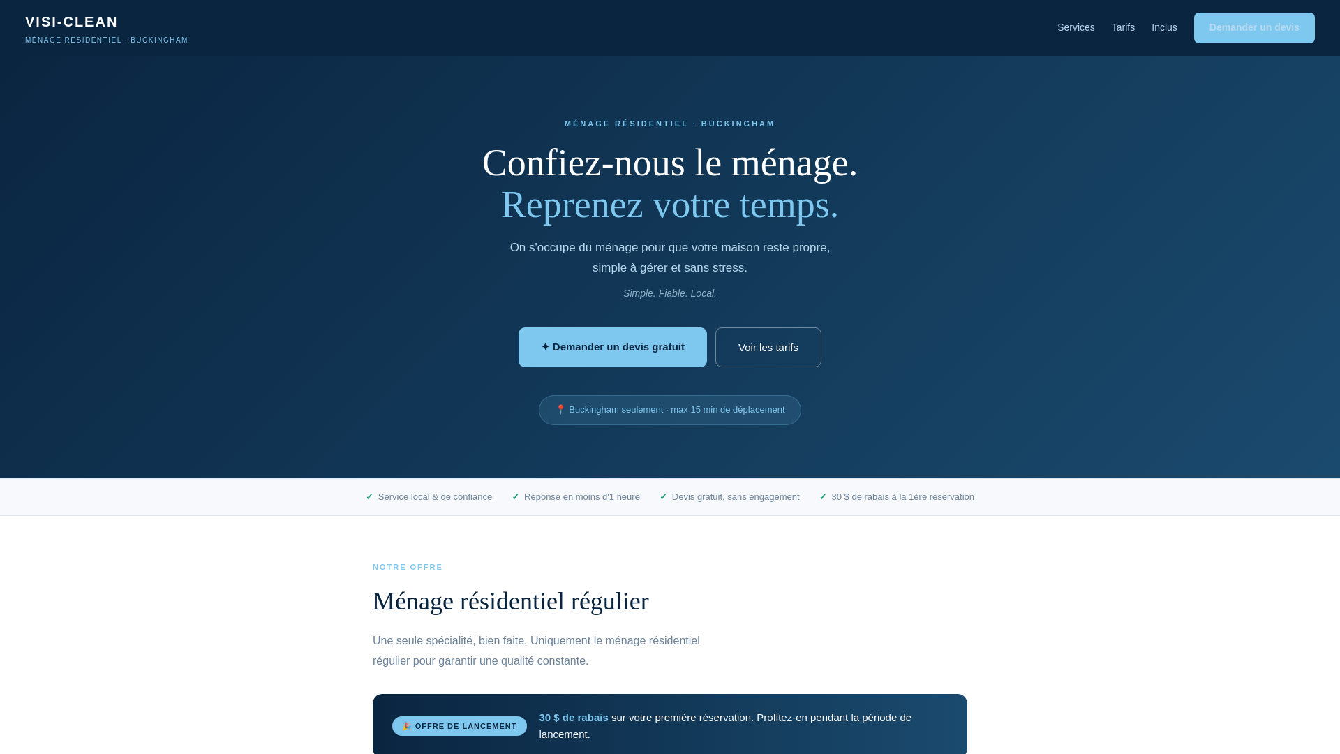 website screenshot of https://visi-clean.com/