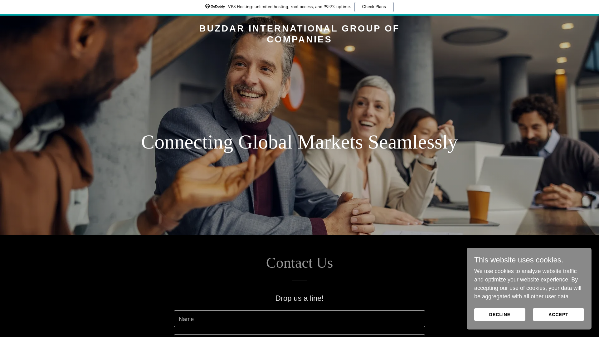 website screenshot of https://buzdarinternational.com/