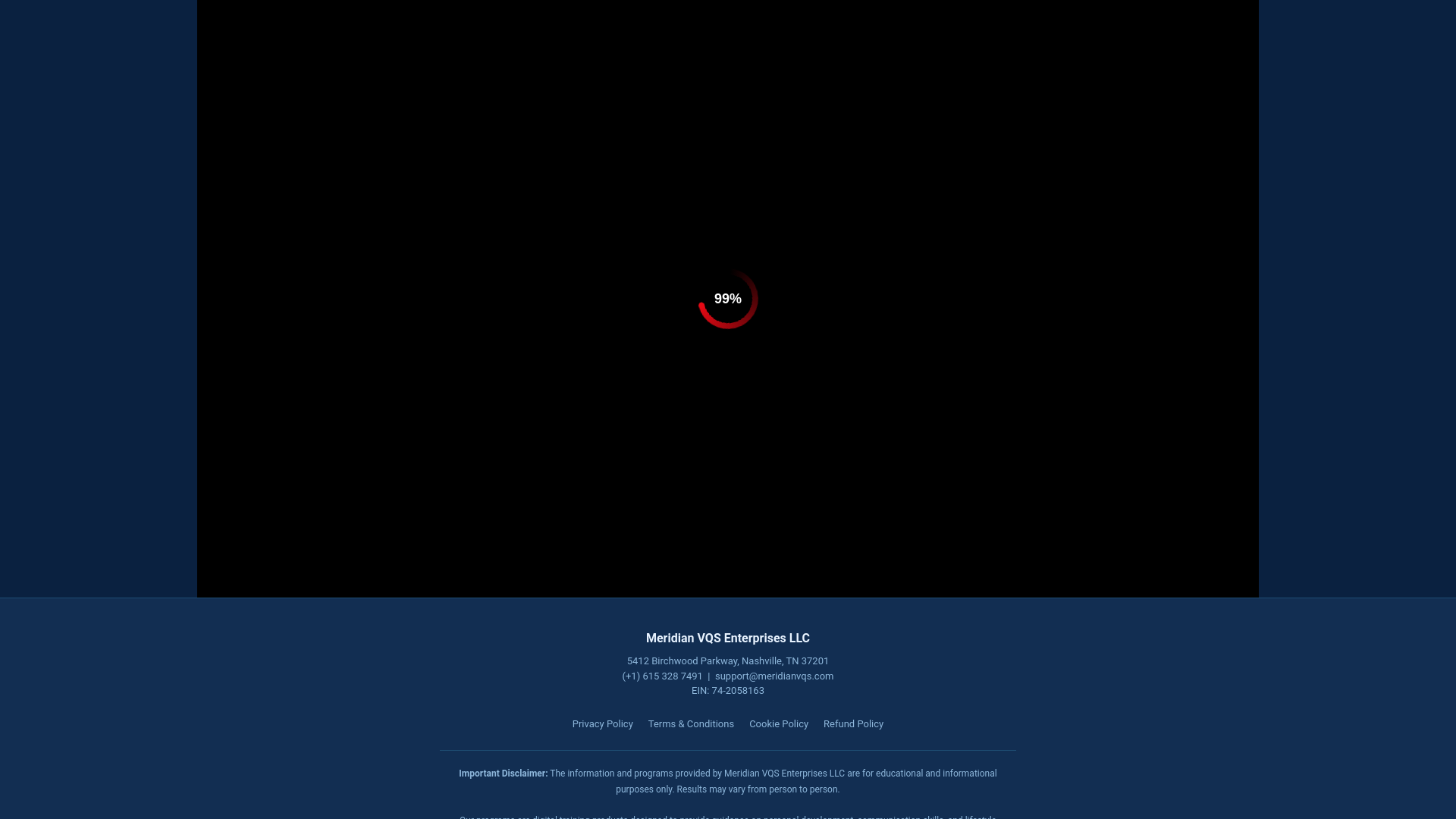 website screenshot of https://meridianvqs.com/