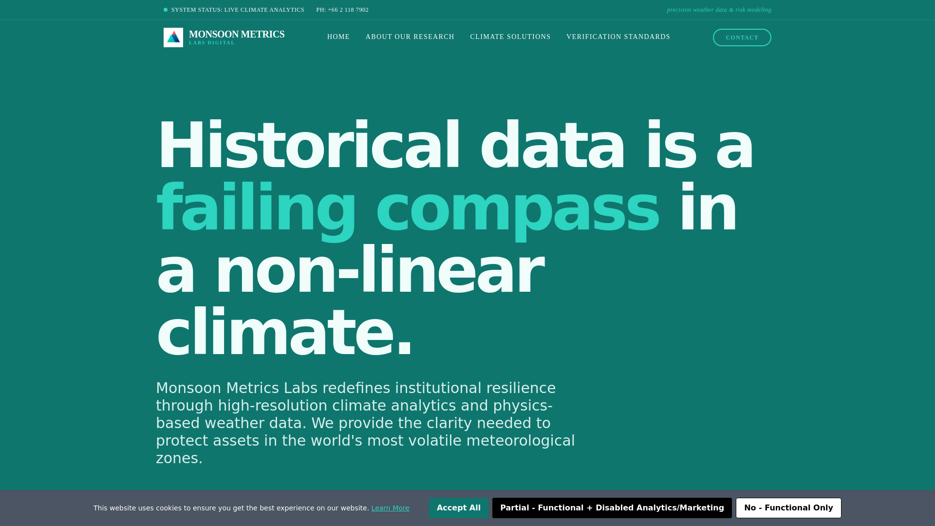 website screenshot of https://monsoonmetricslabs.digital/