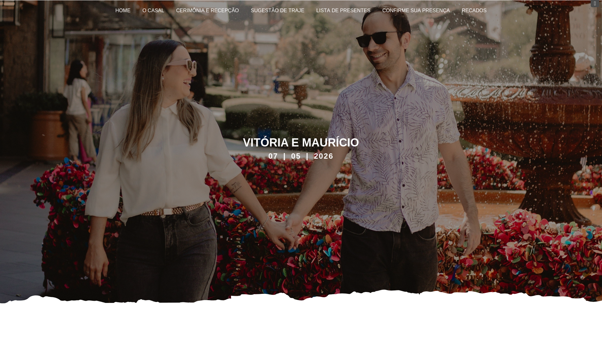 website screenshot of https://vitoriaemauricio.com.br/