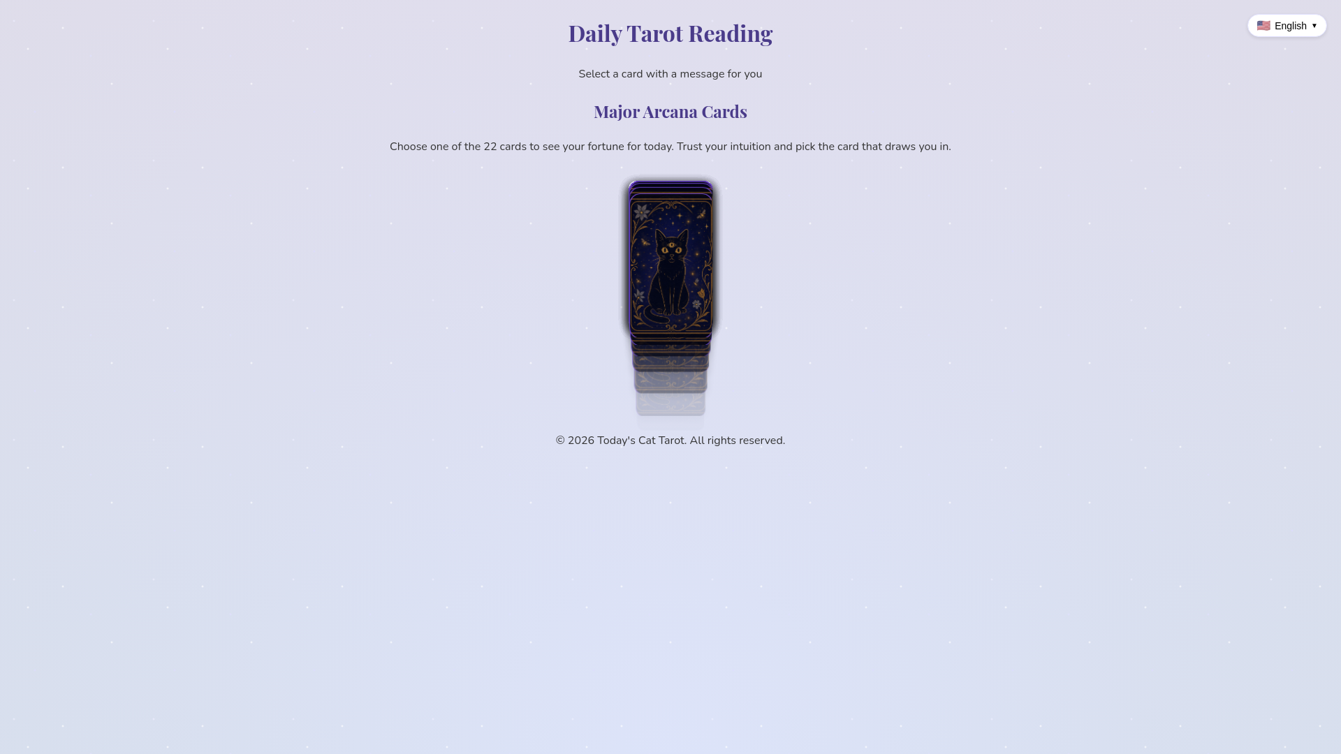 website screenshot of https://cat-tarot.pages.dev/