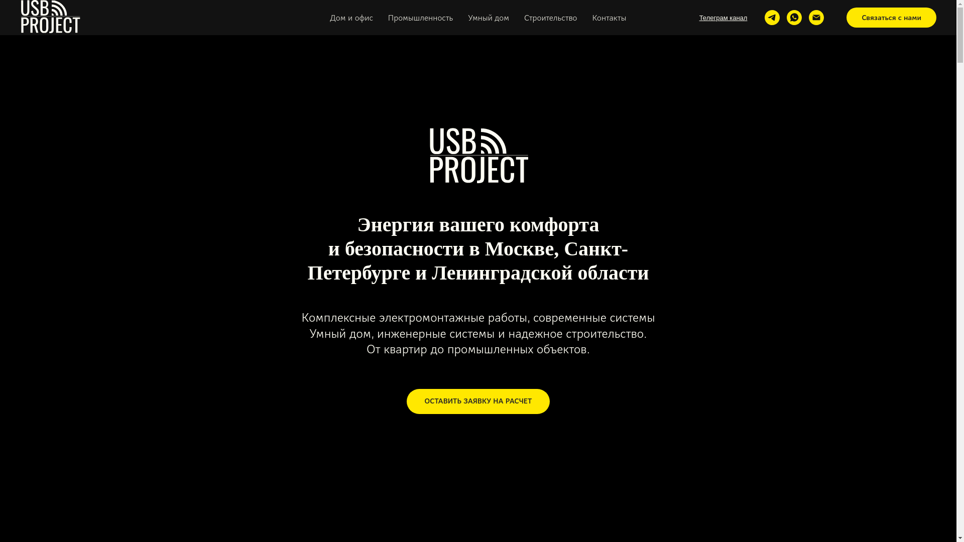 website screenshot of https://usbproject.ru/