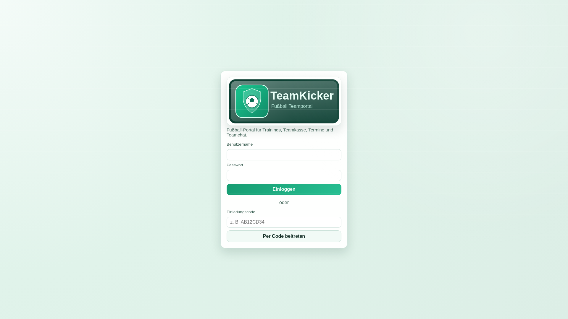 website screenshot of https://teamkicker.win