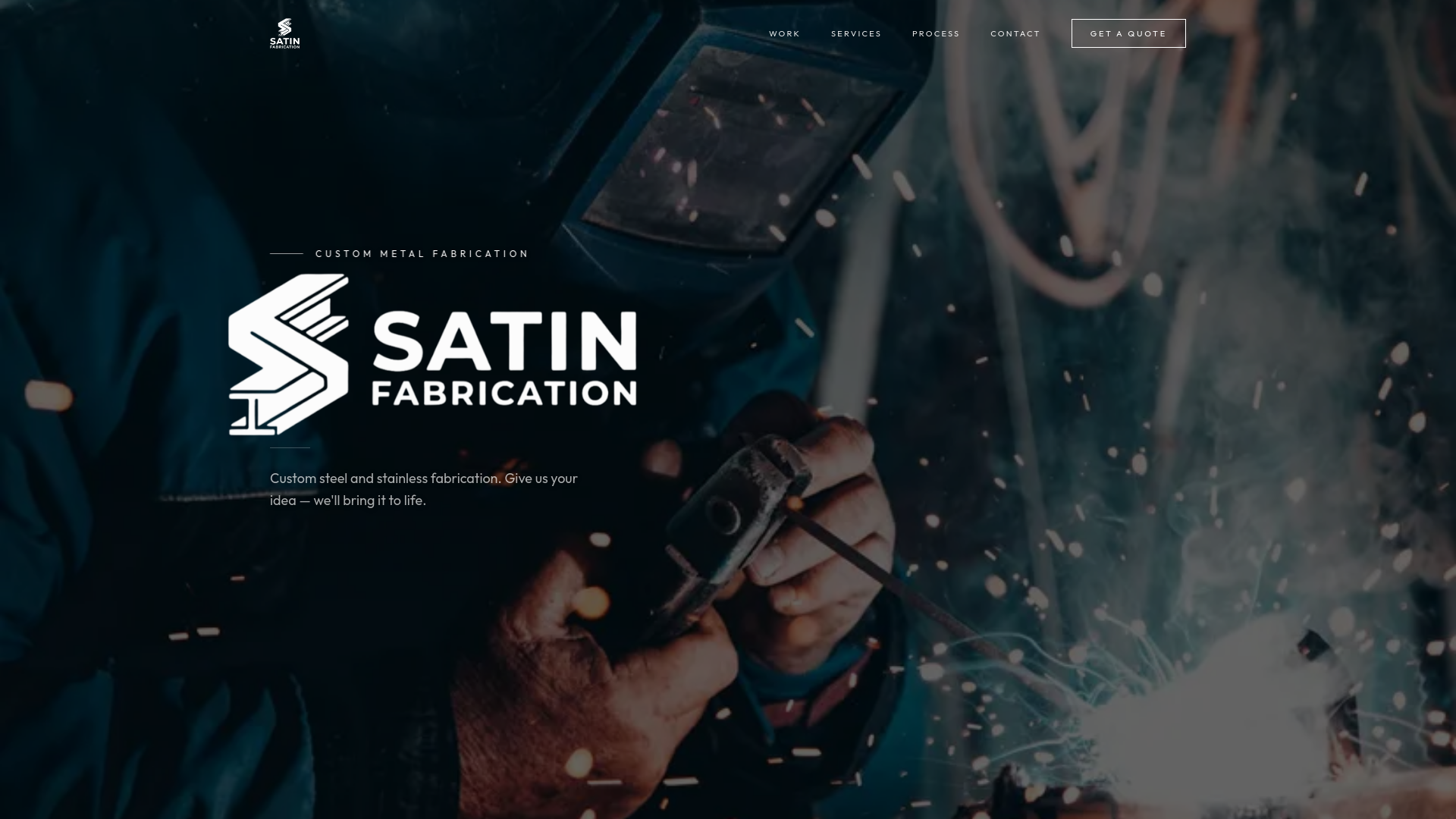 website screenshot of https://satinfabrication.ca/