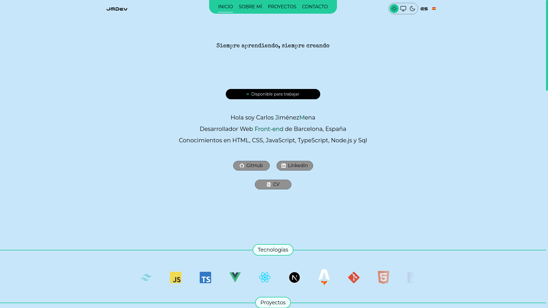 website screenshot of https://carlosjm.dev/