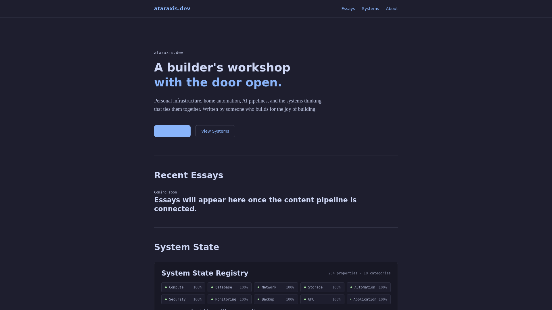 website screenshot of https://ataraxis-dev.pages.dev/