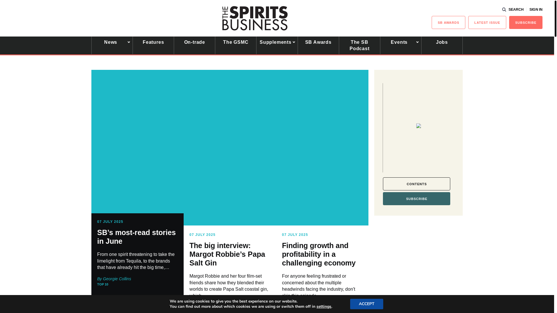 website screenshot of https://thespiritsbusiness.com/