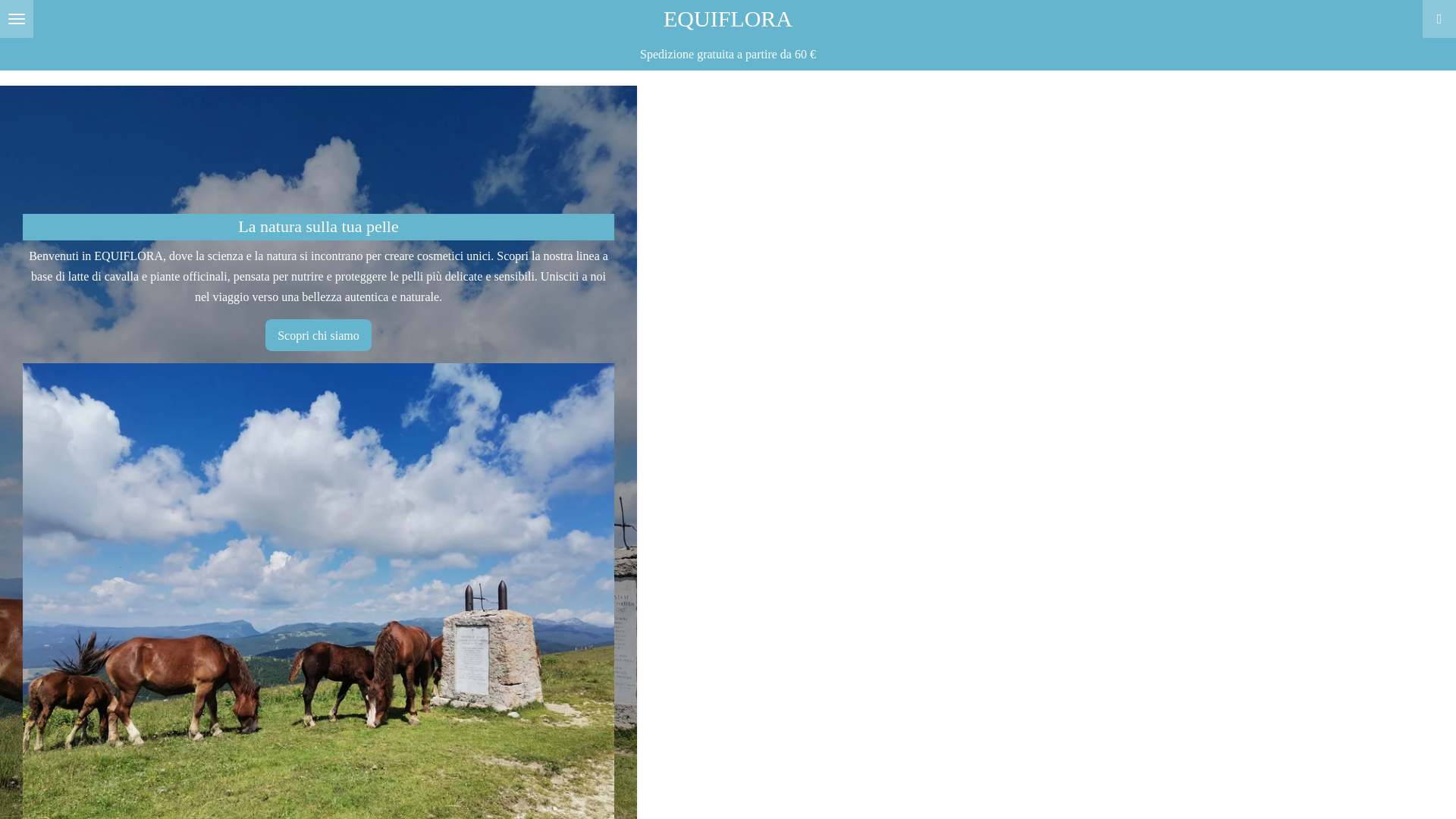 website screenshot of https://equiflora.it/
