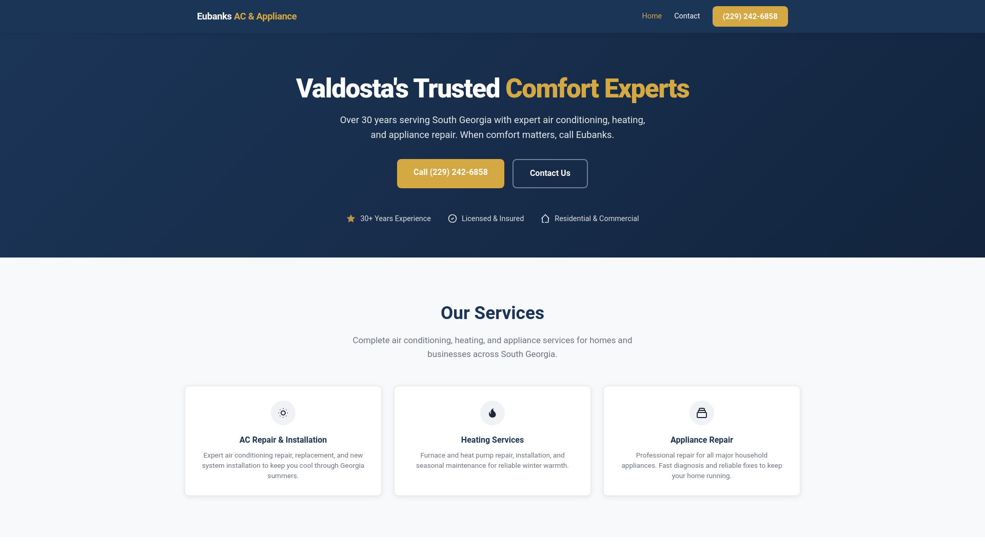 website screenshot of https://eubanks-ac-preview.pages.dev/