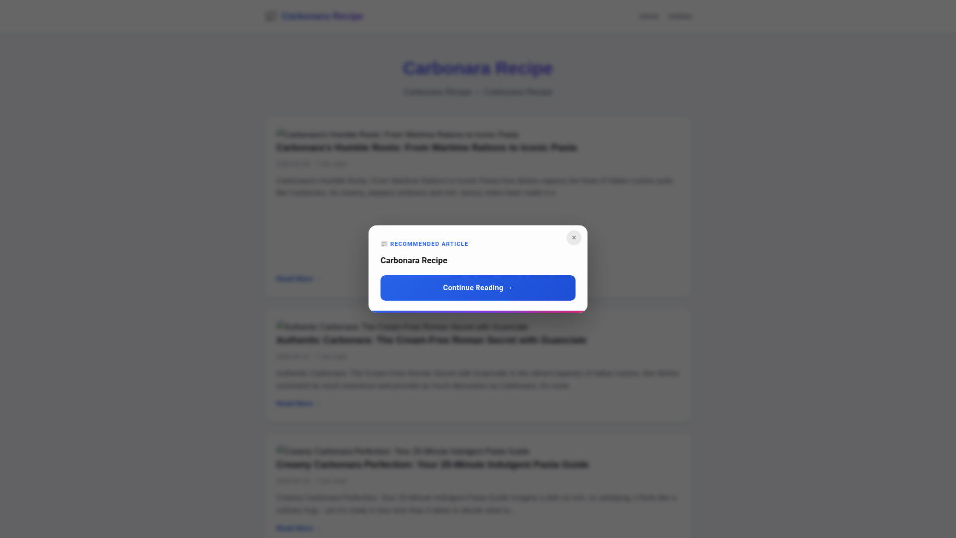 website screenshot of https://carbonara-recipe-8s2.pages.dev/