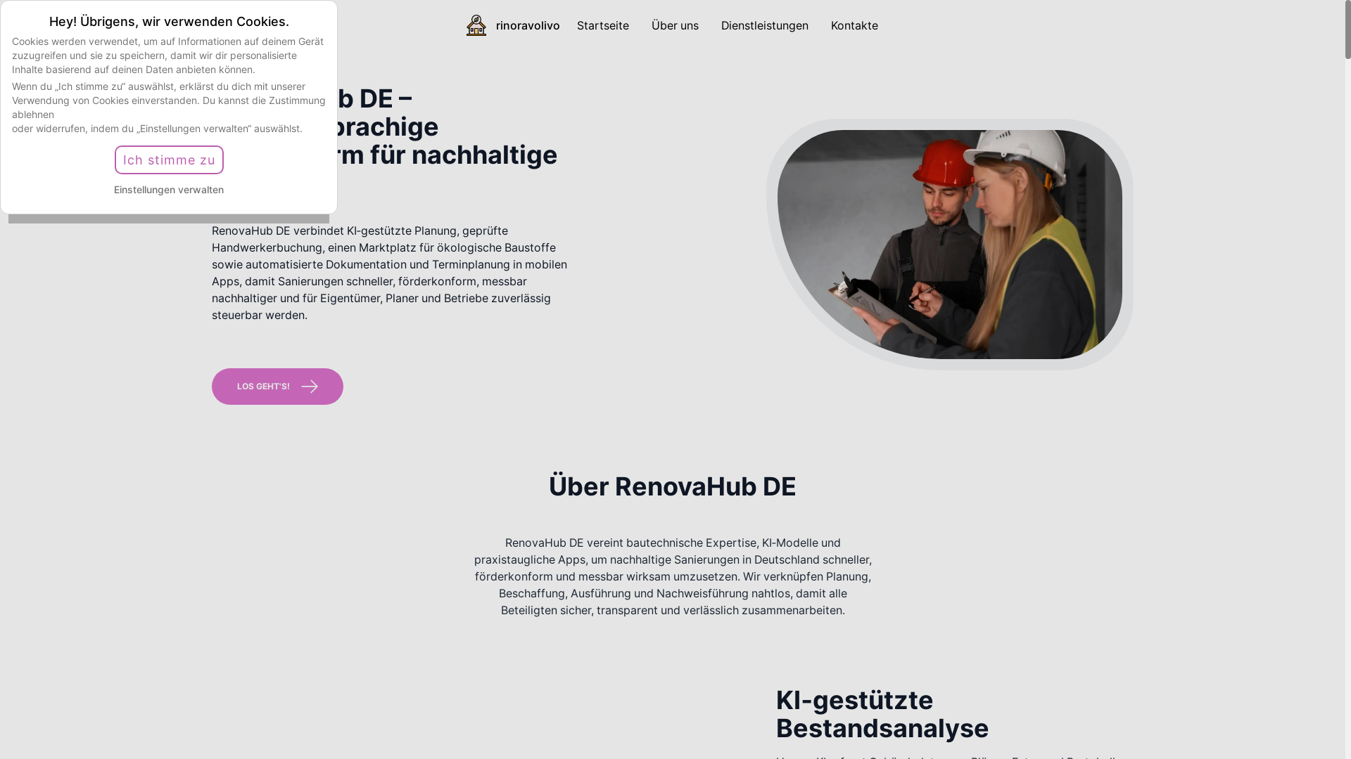website screenshot of https://rinoravolivo.click/