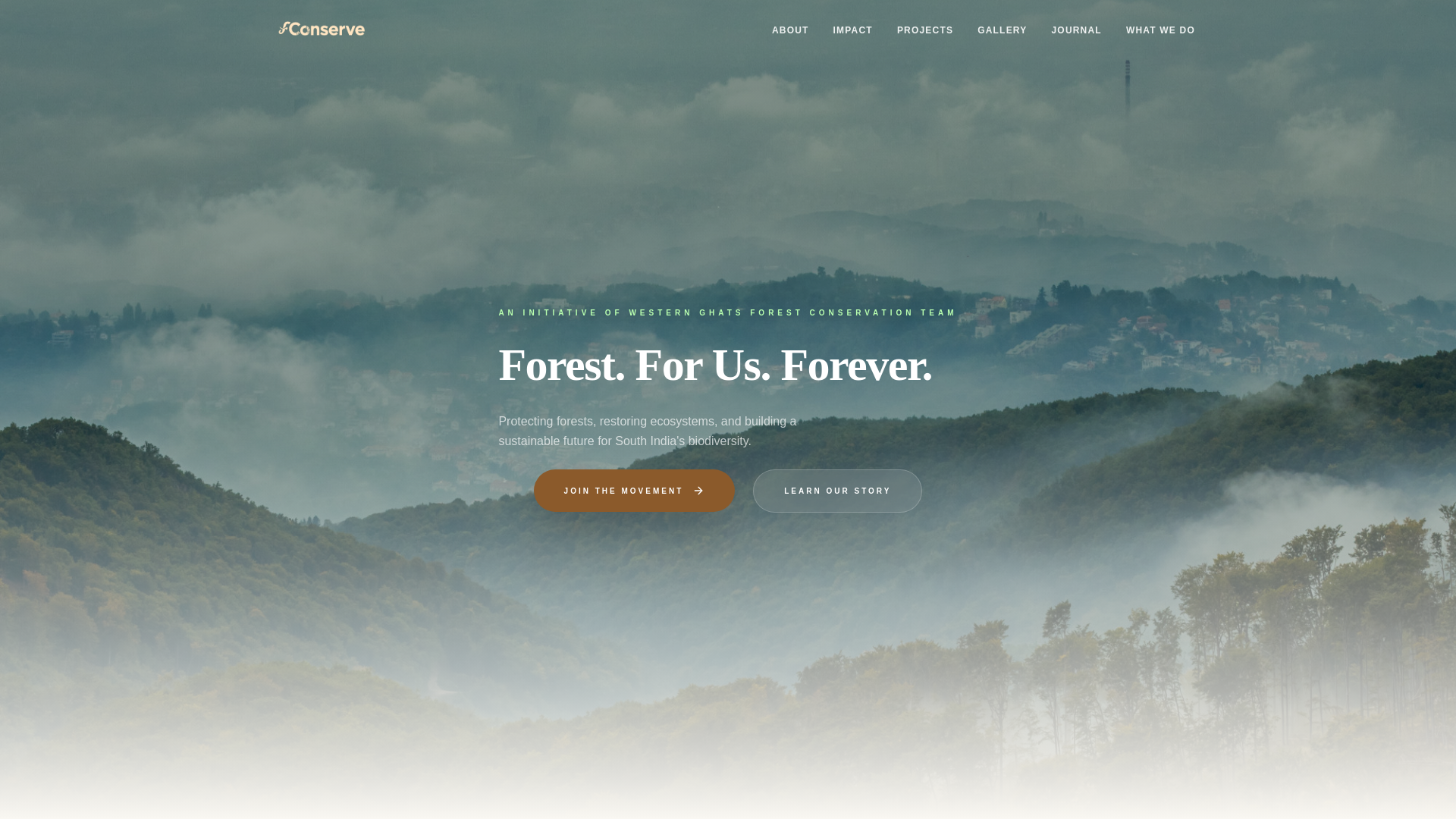 website screenshot of https://fconserve.org/