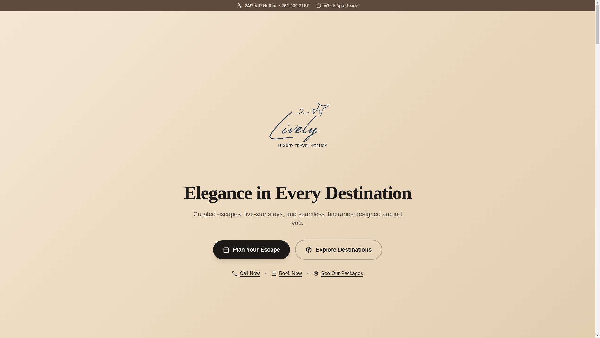 website screenshot of https://travelwithlively.com/