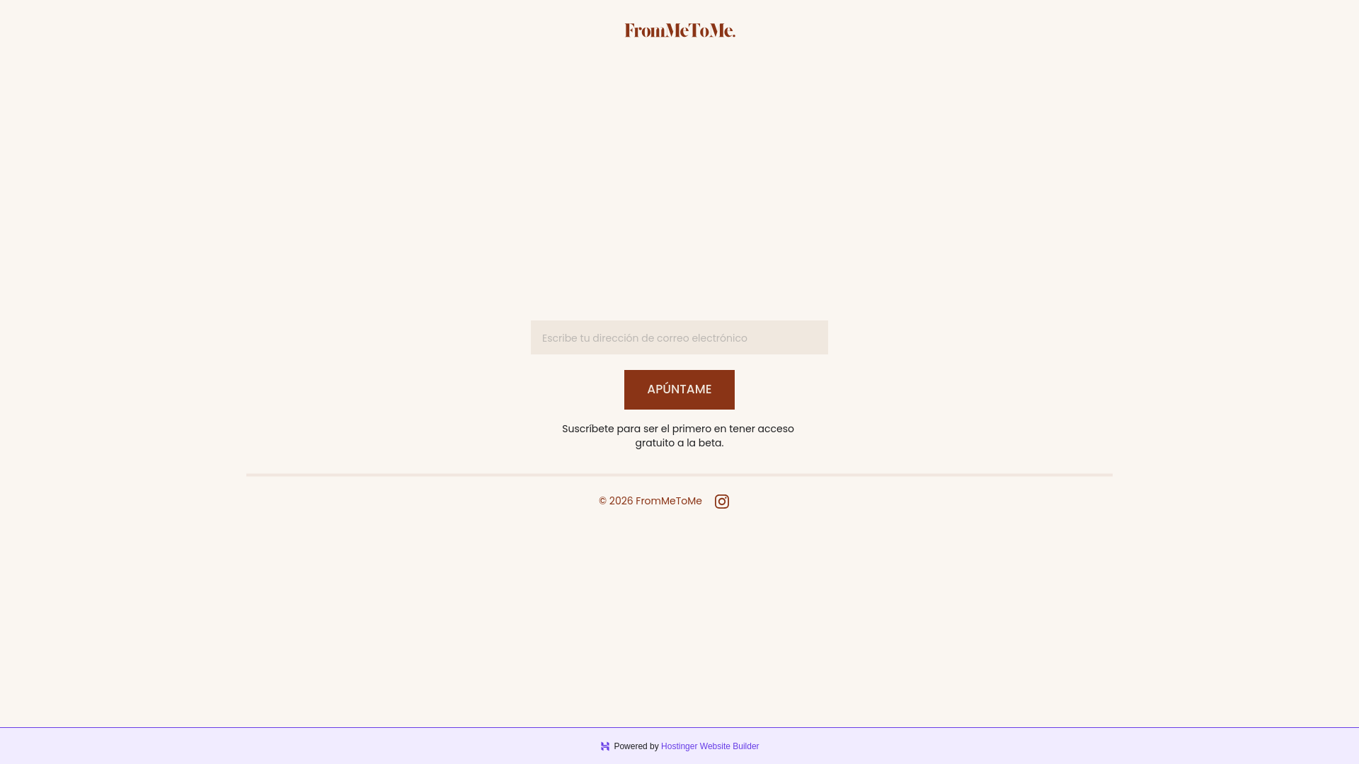 website screenshot of https://frommetome.es