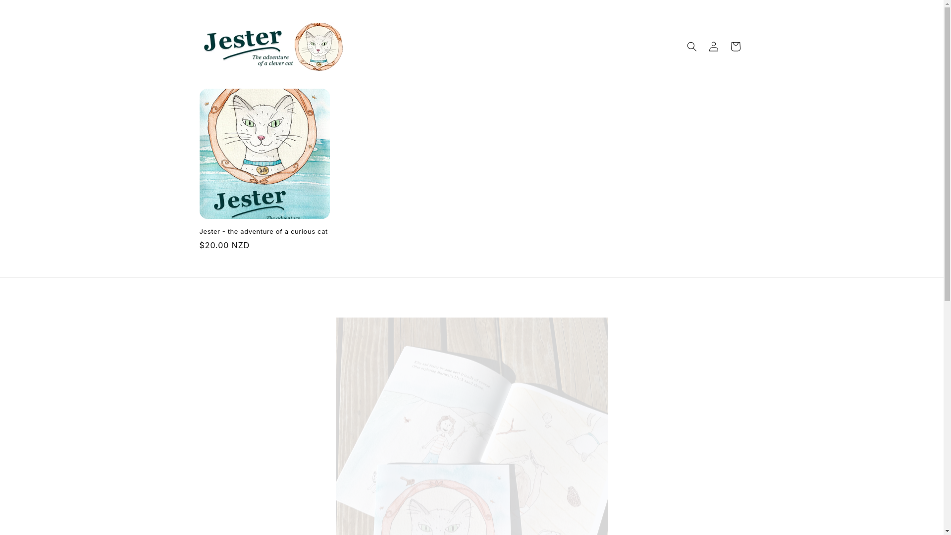 website screenshot of https://jesterthebook.co.nz/