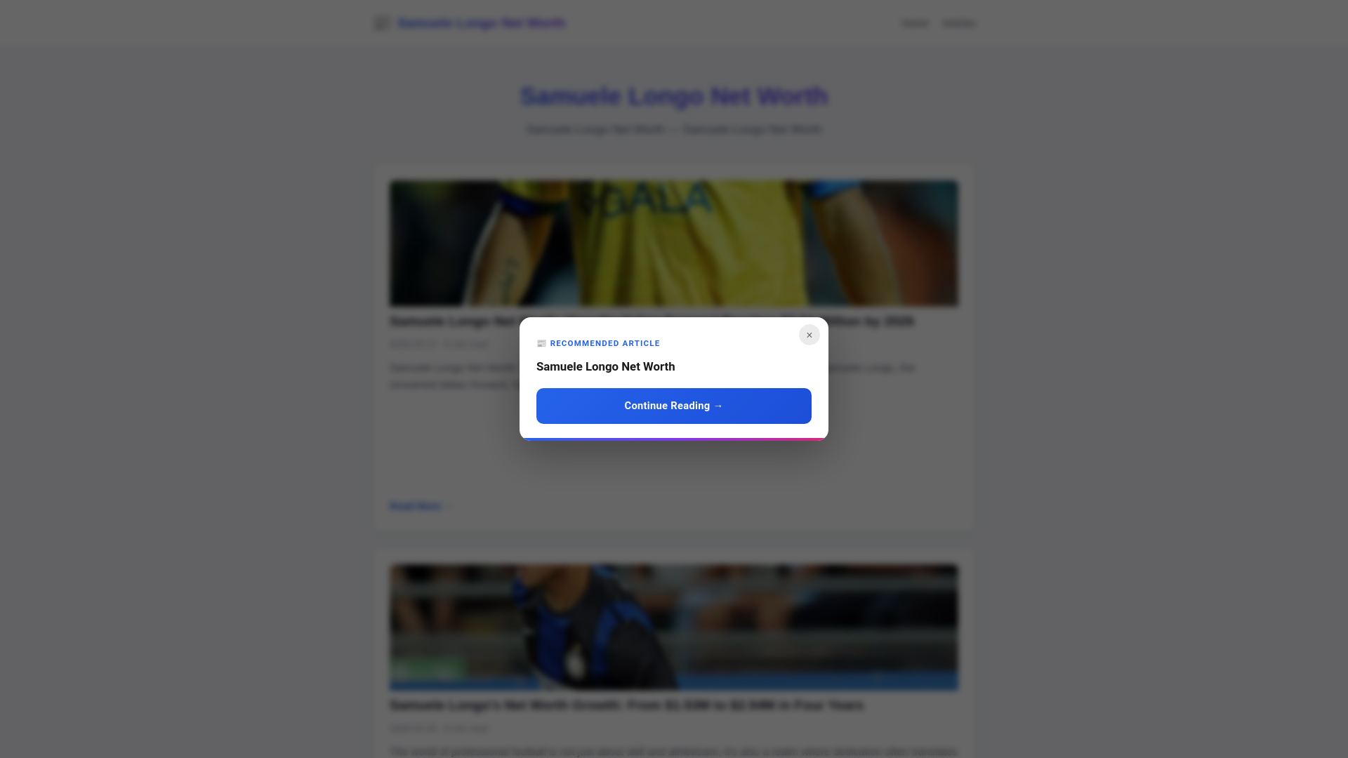 website screenshot of https://samuele-longo-net-worth.pages.dev/