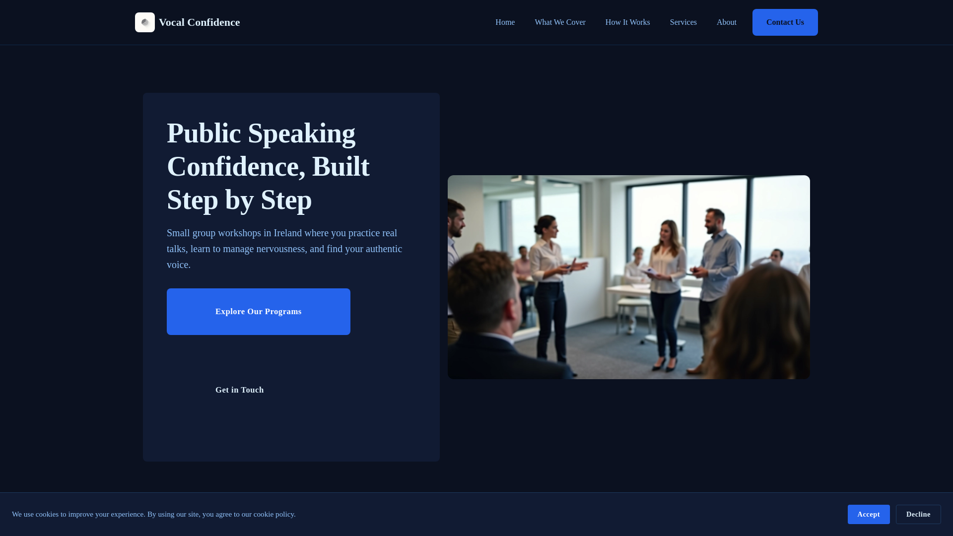 website screenshot of https://vocalconfidence.site/